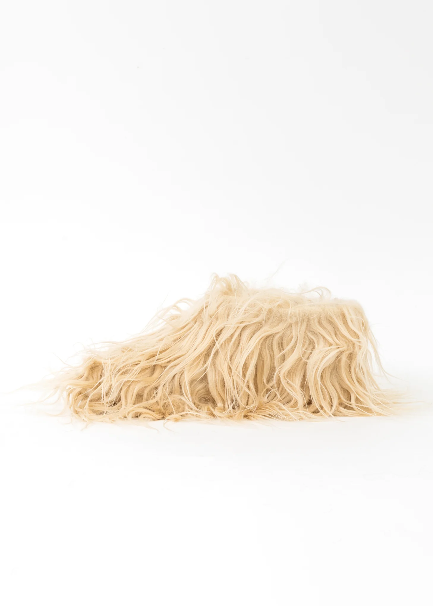 Beige LONG FUR SANDAL - Image 5