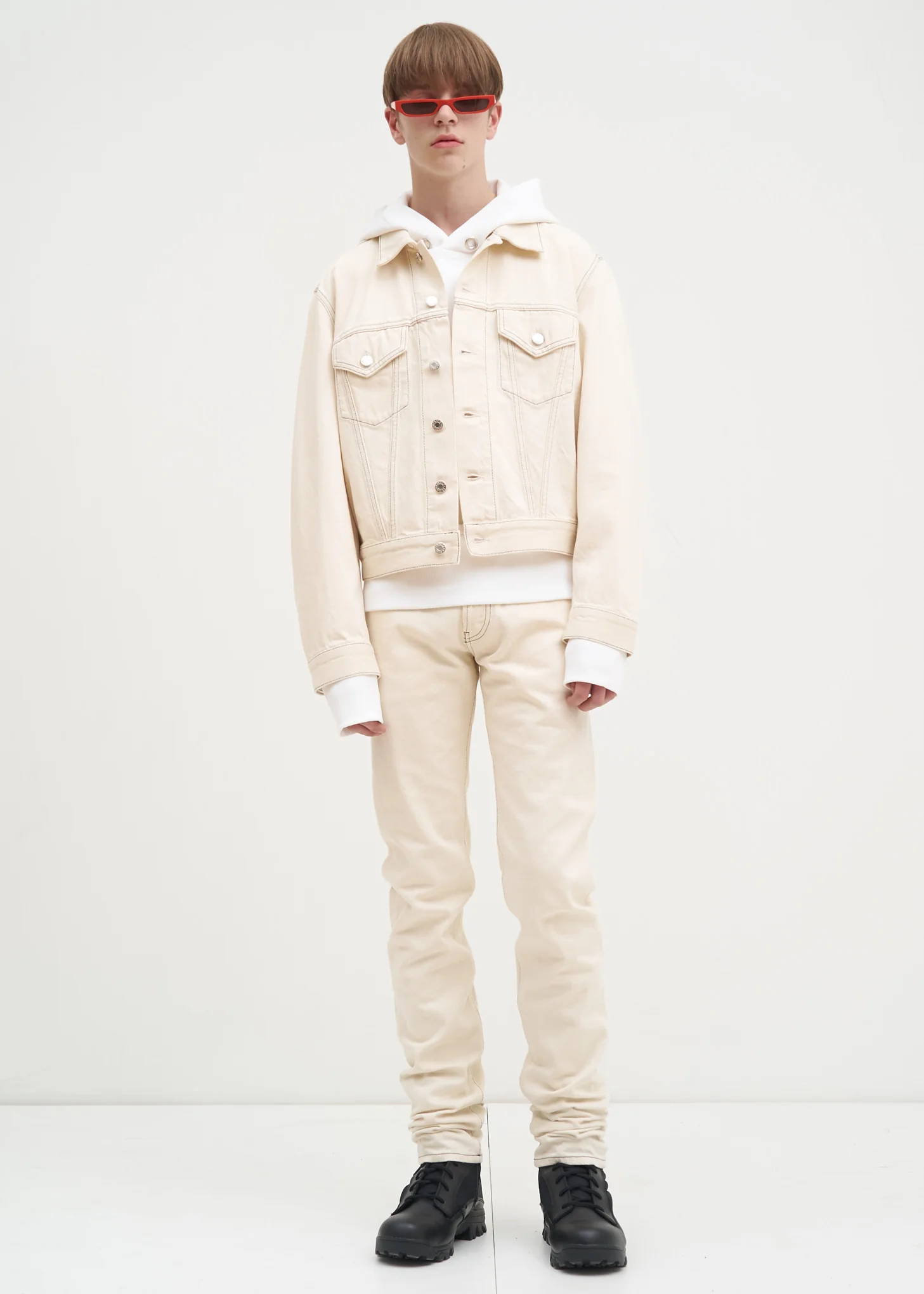 Beige Masc Lo Drainpipe Jeans - Image 2