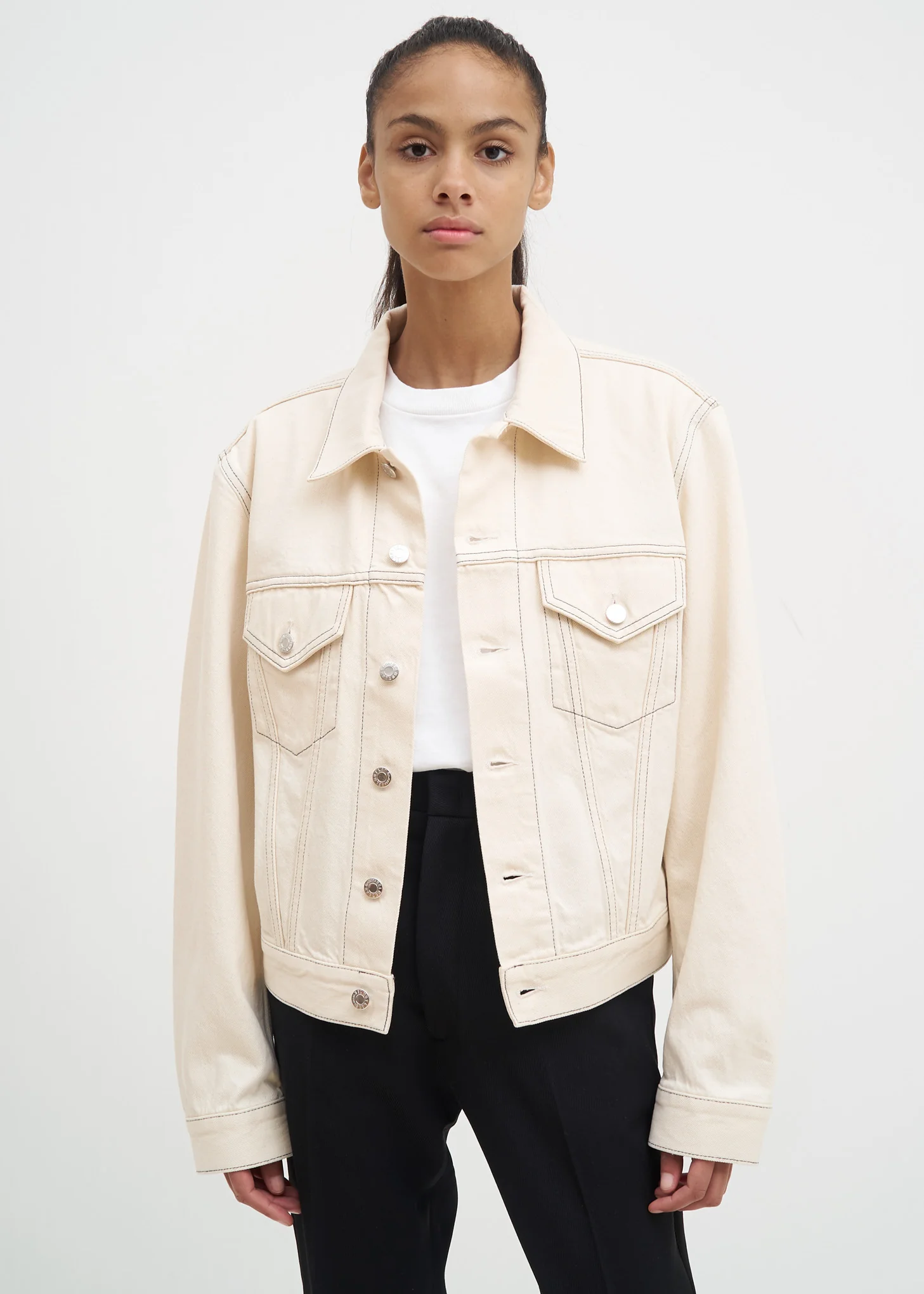 Beige Masc Trucker Jacket