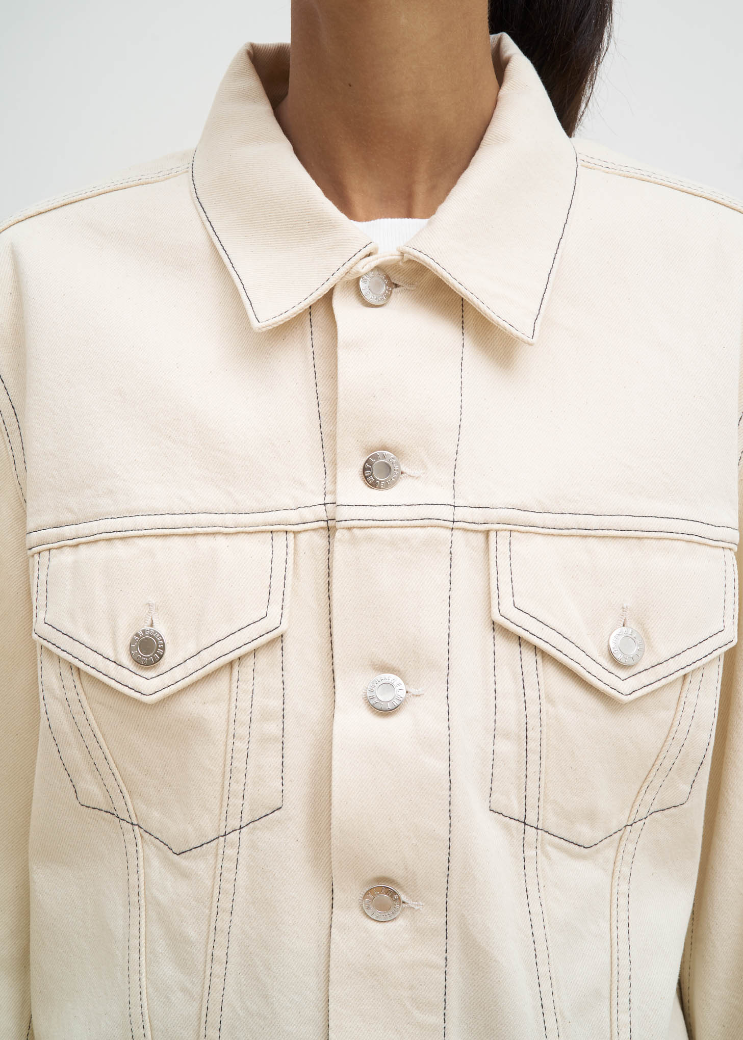 Beige Masc Trucker Jacket - Image 6