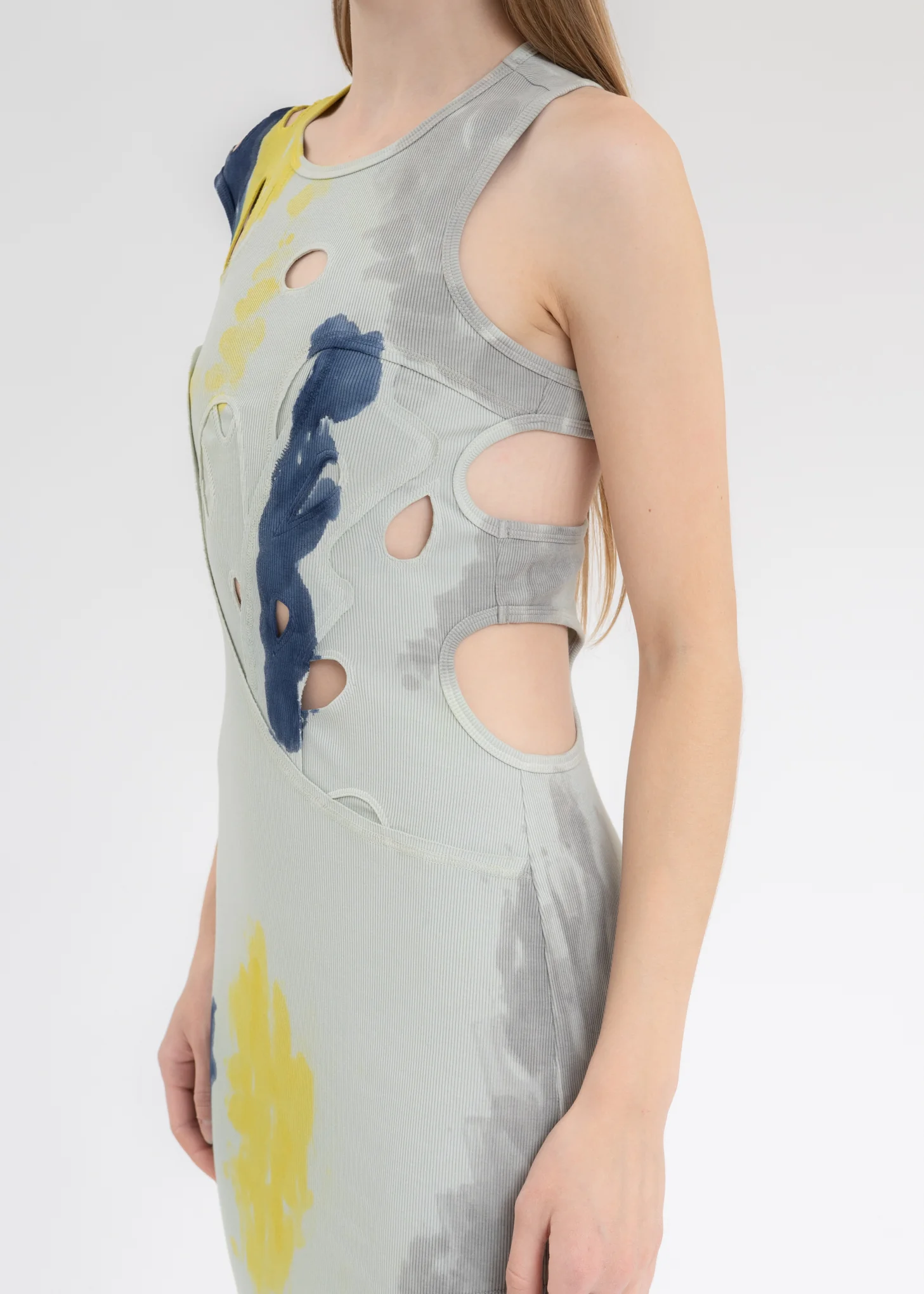 BEIGE MULTI-COLOUR TIE DYE DRESSES - Image 4