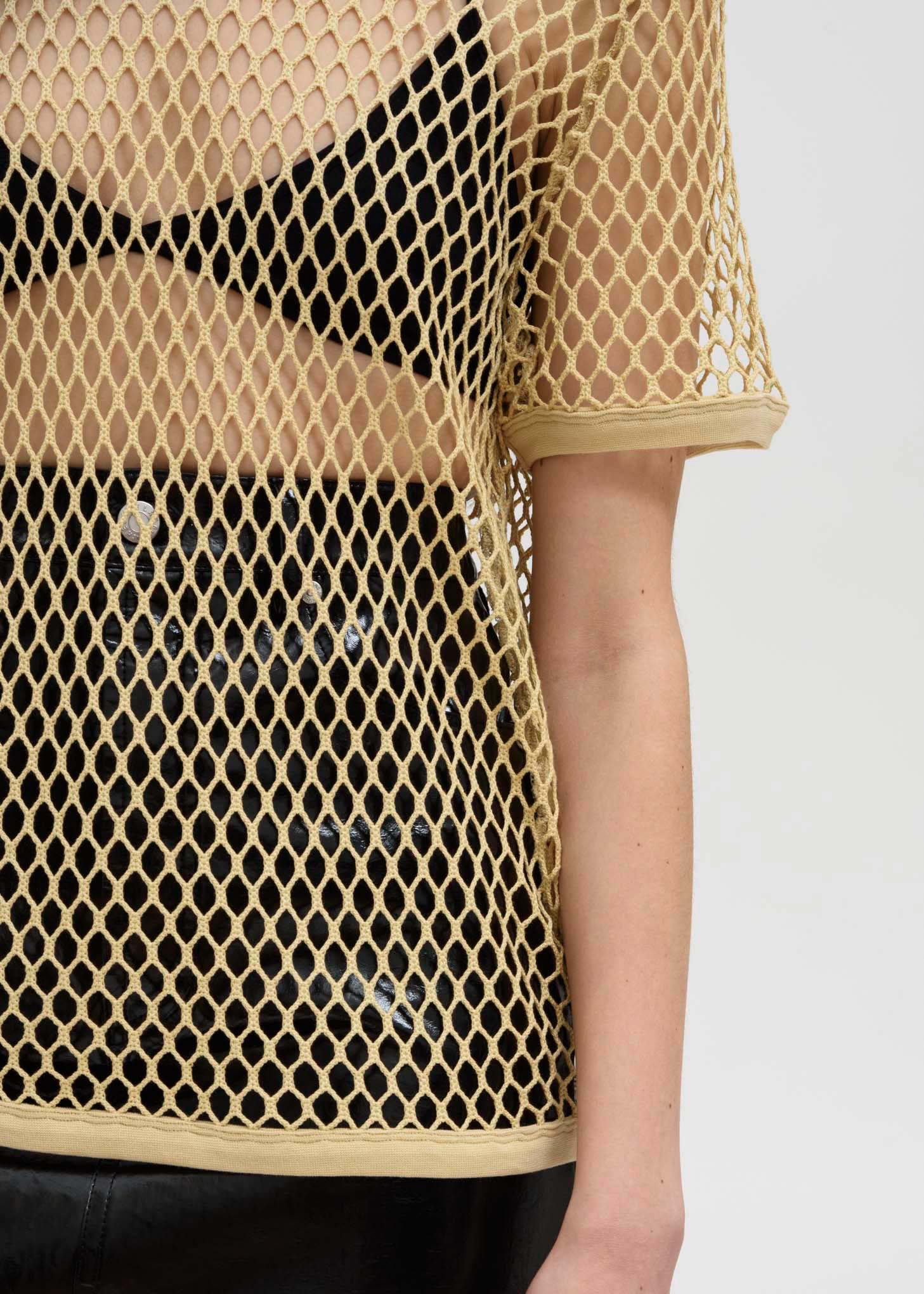 Beige Nate Net T-Shirt - Image 2