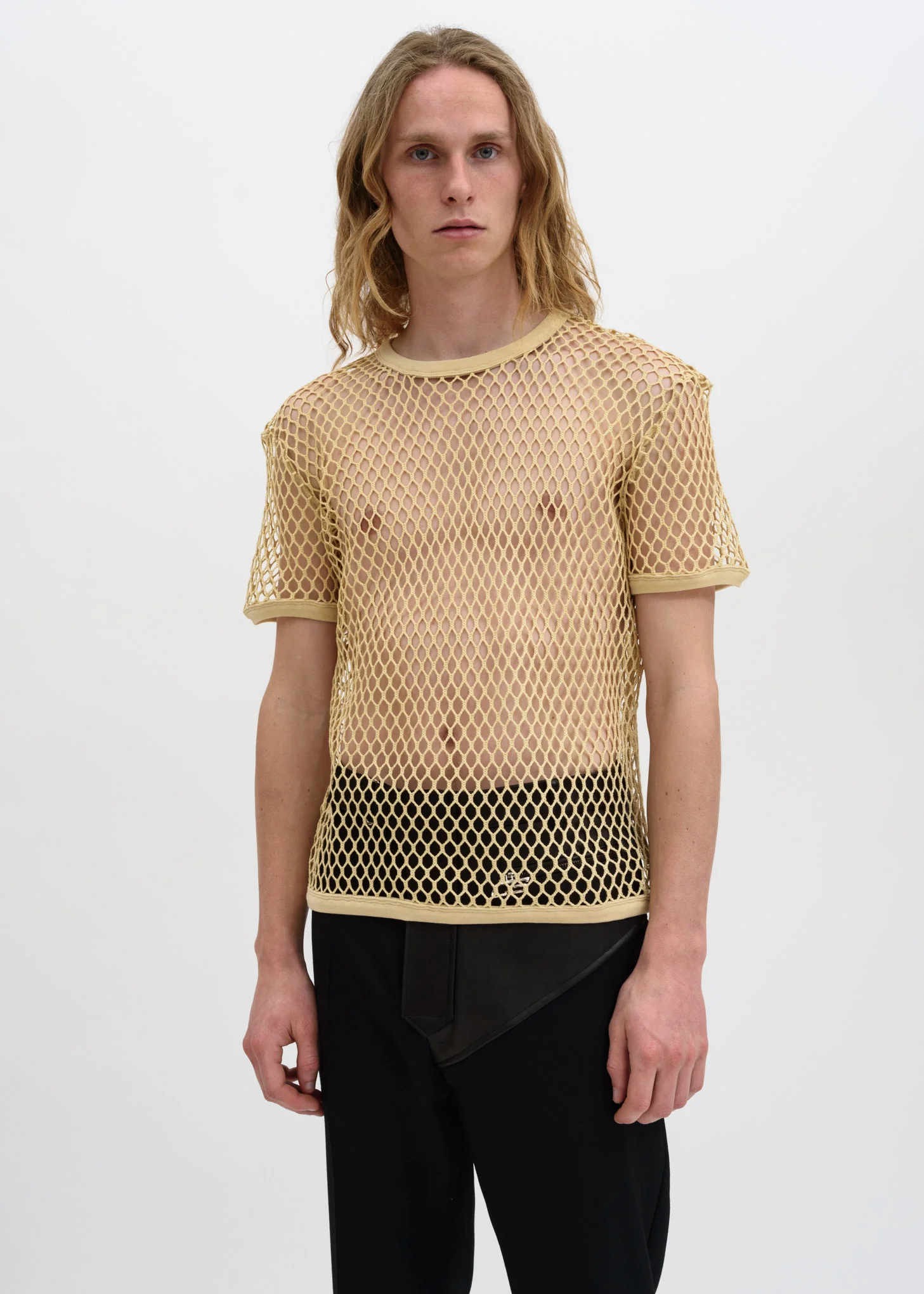 Beige Nate Net T-Shirt