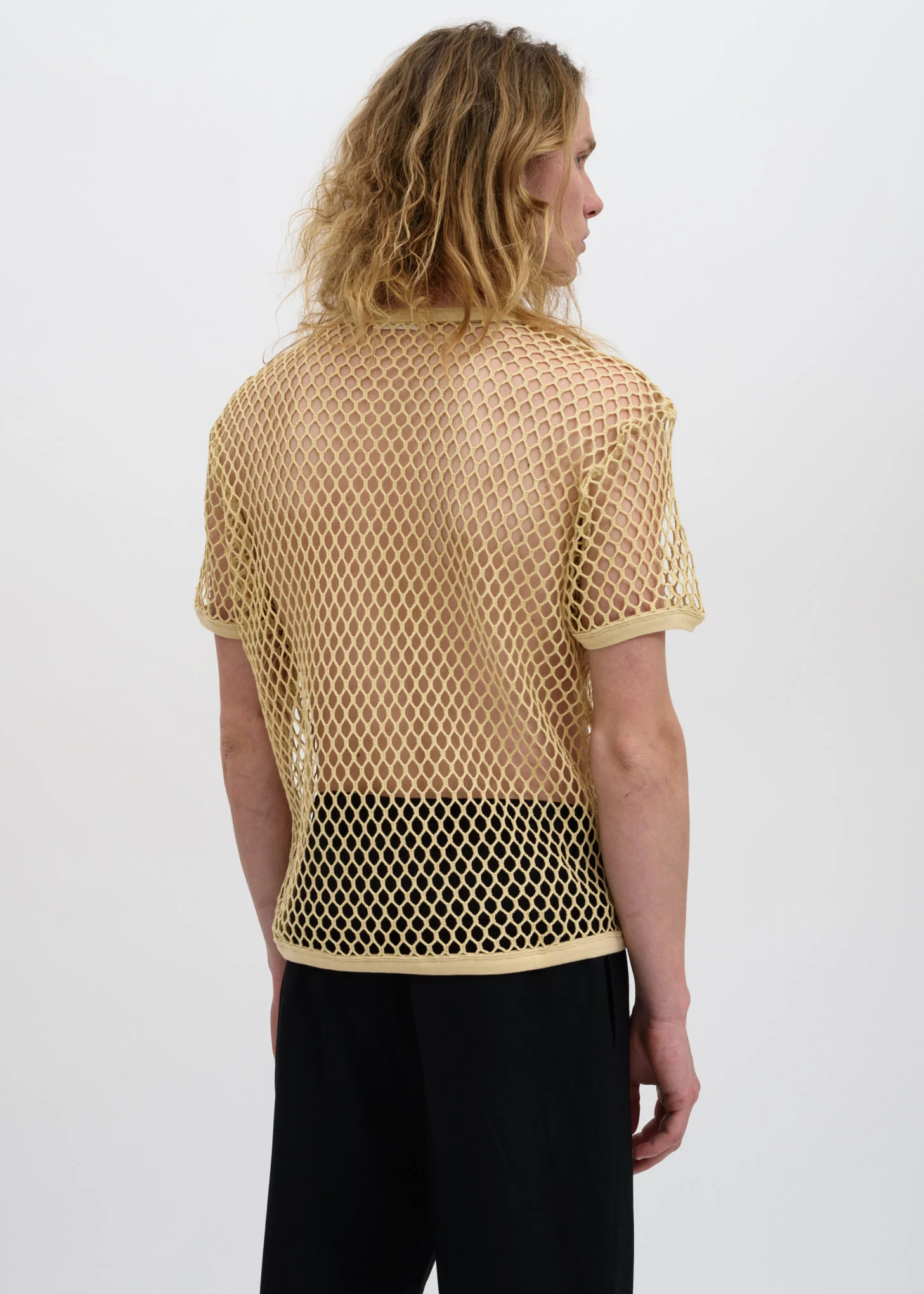 Beige Nate Net T-Shirt - Image 3