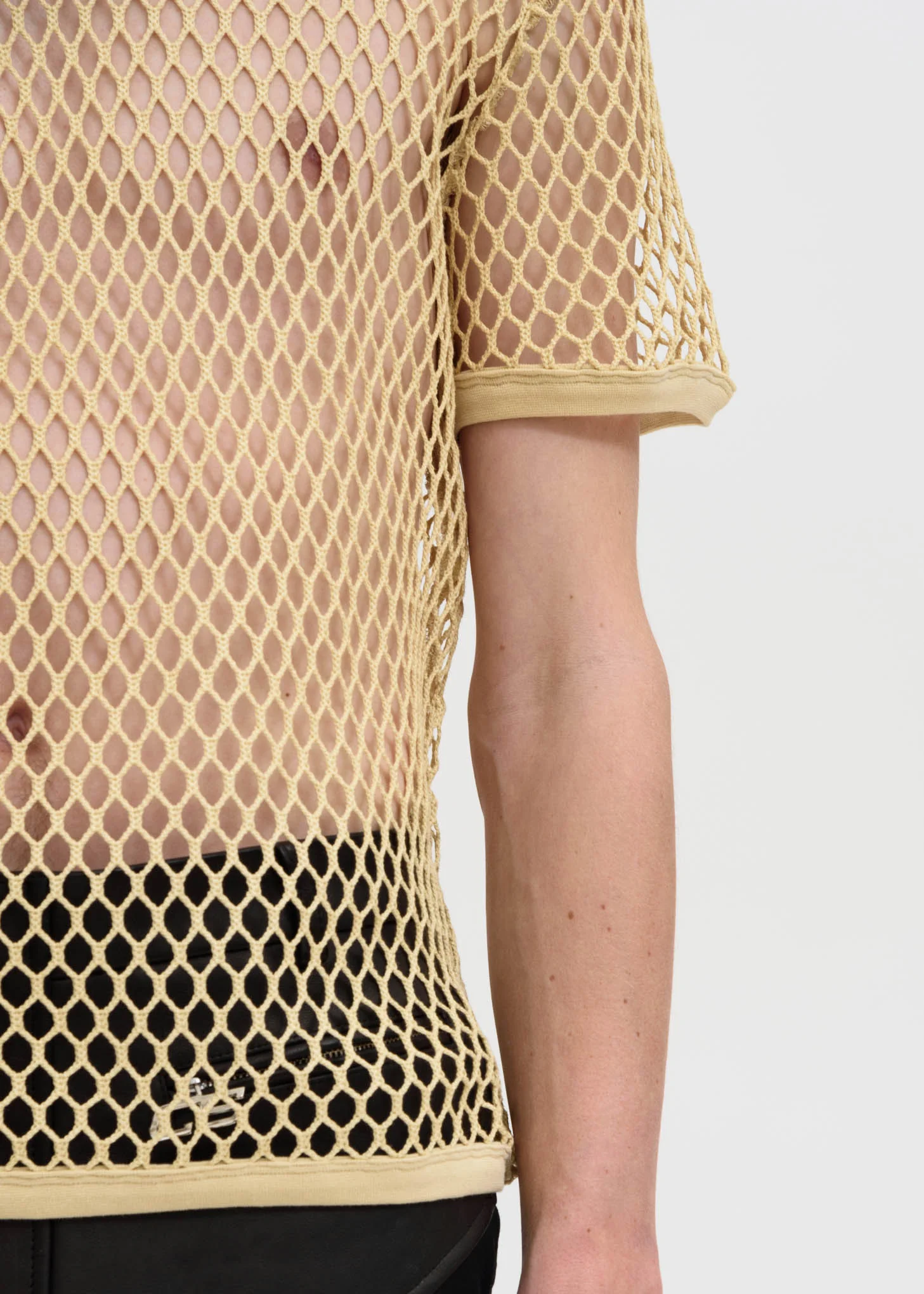 Beige Nate Net T-Shirt - Image 4