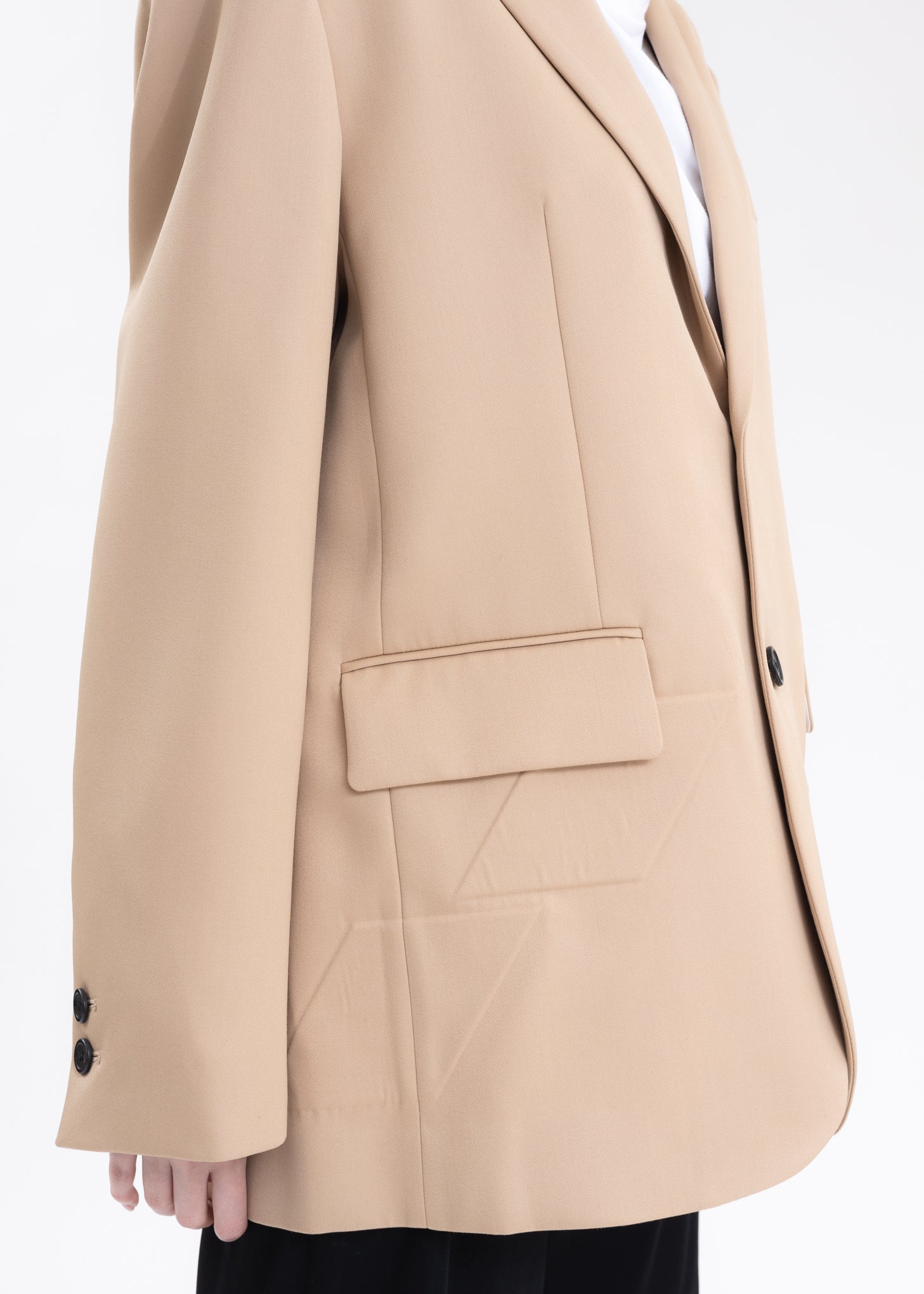 BEIGE OVERSIZED WOOL JACKET - Image 5