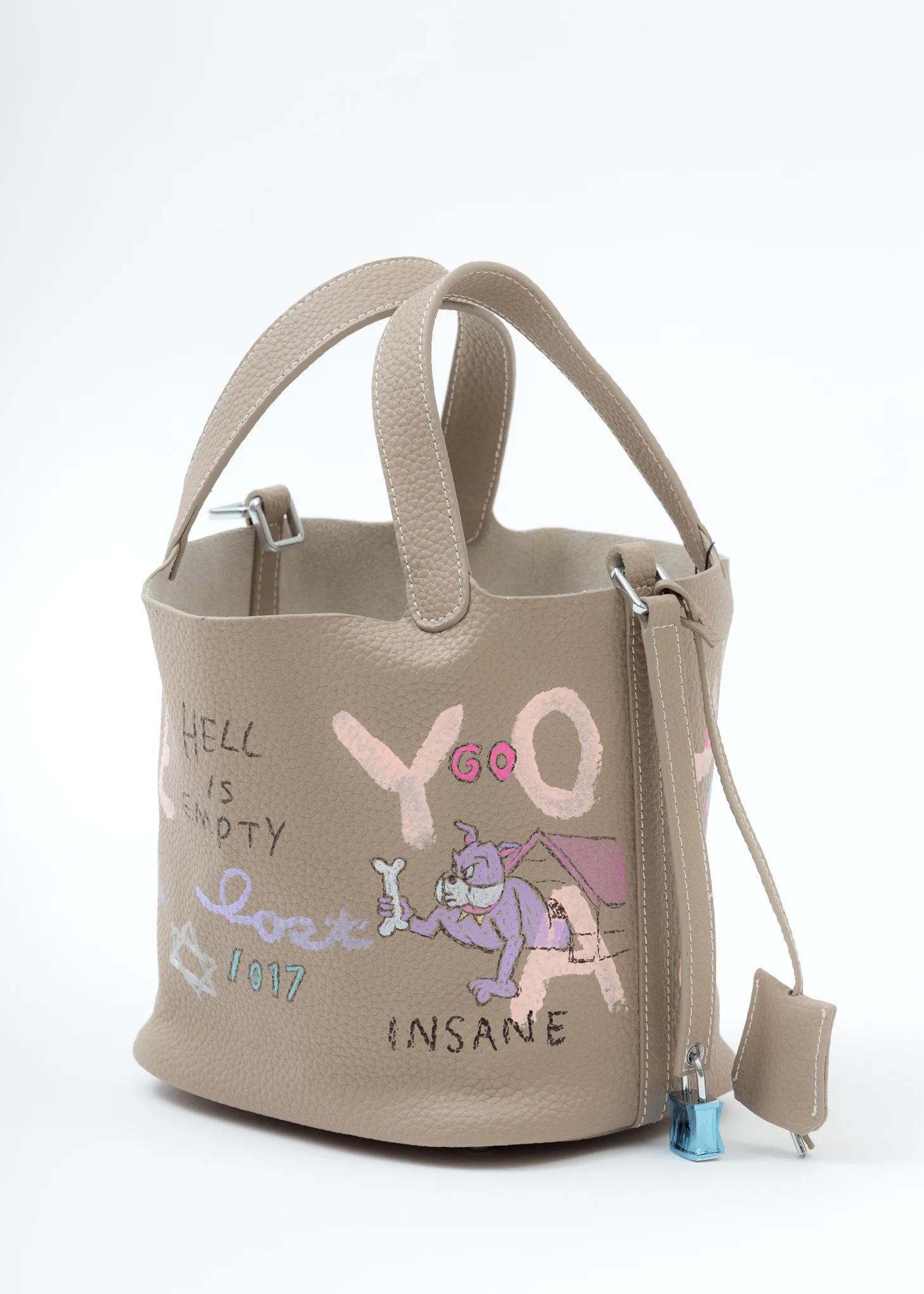 Beige Paint Cube Bag (Small) - Image 4