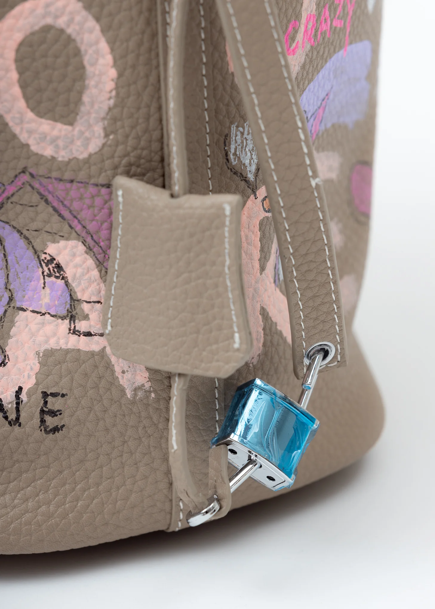 Beige Paint Cube Bag (Small) - Image 5