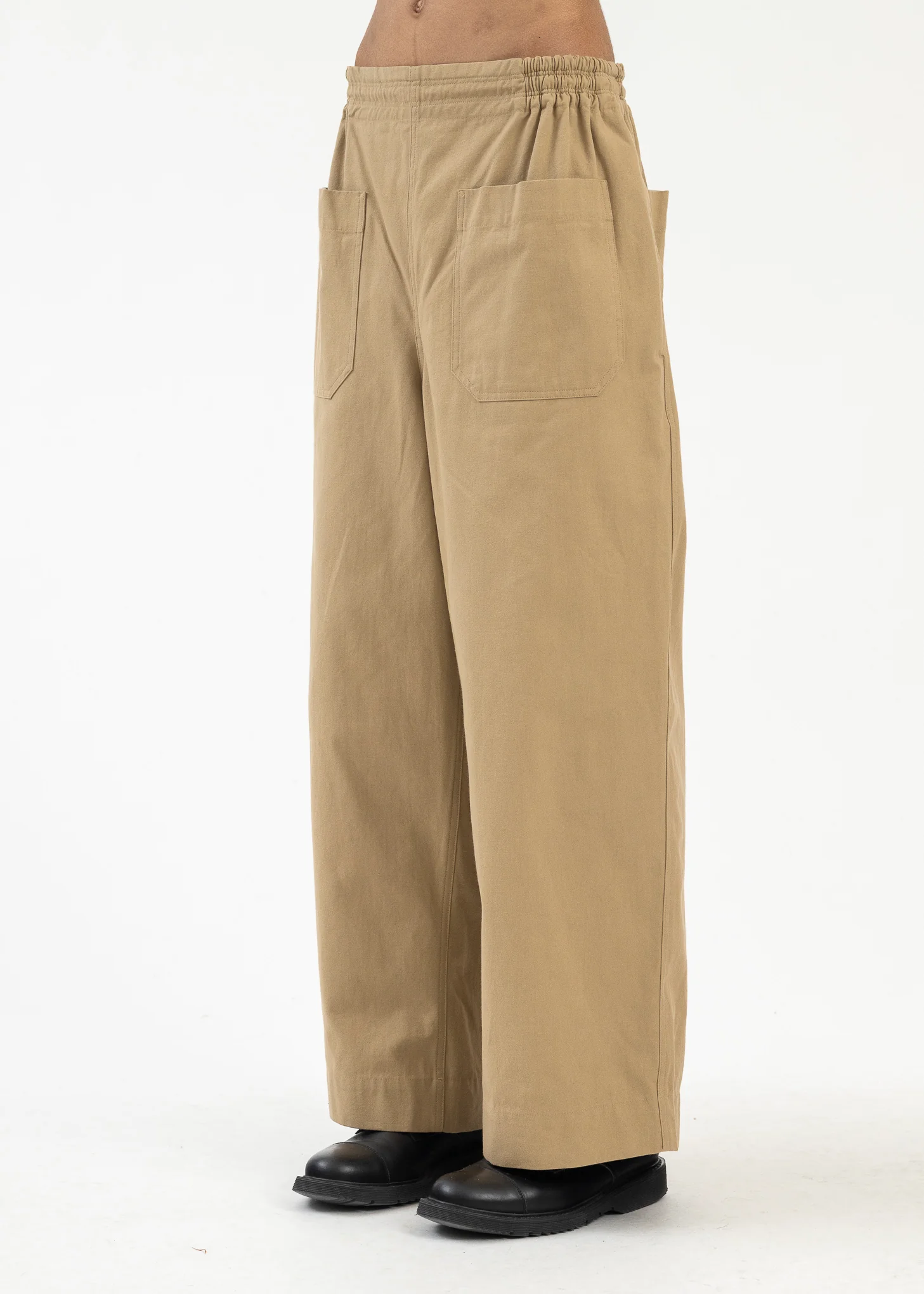 Beige Patch Pocket Trousers - Image 2