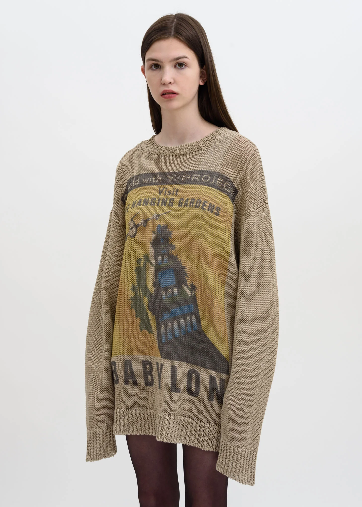 Beige Post Card “Babylon” Sweater