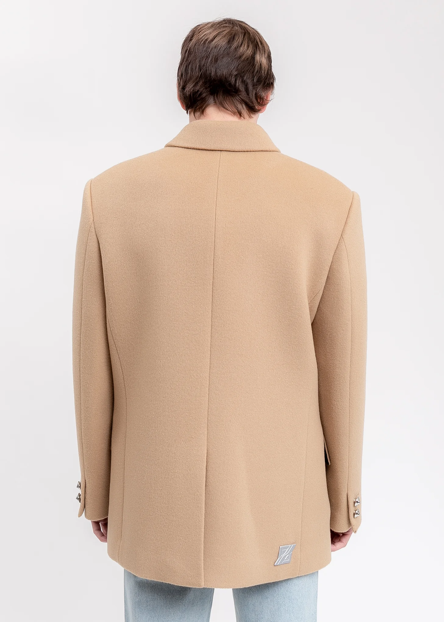Beige Regular Collar Suit Jacket - Image 4