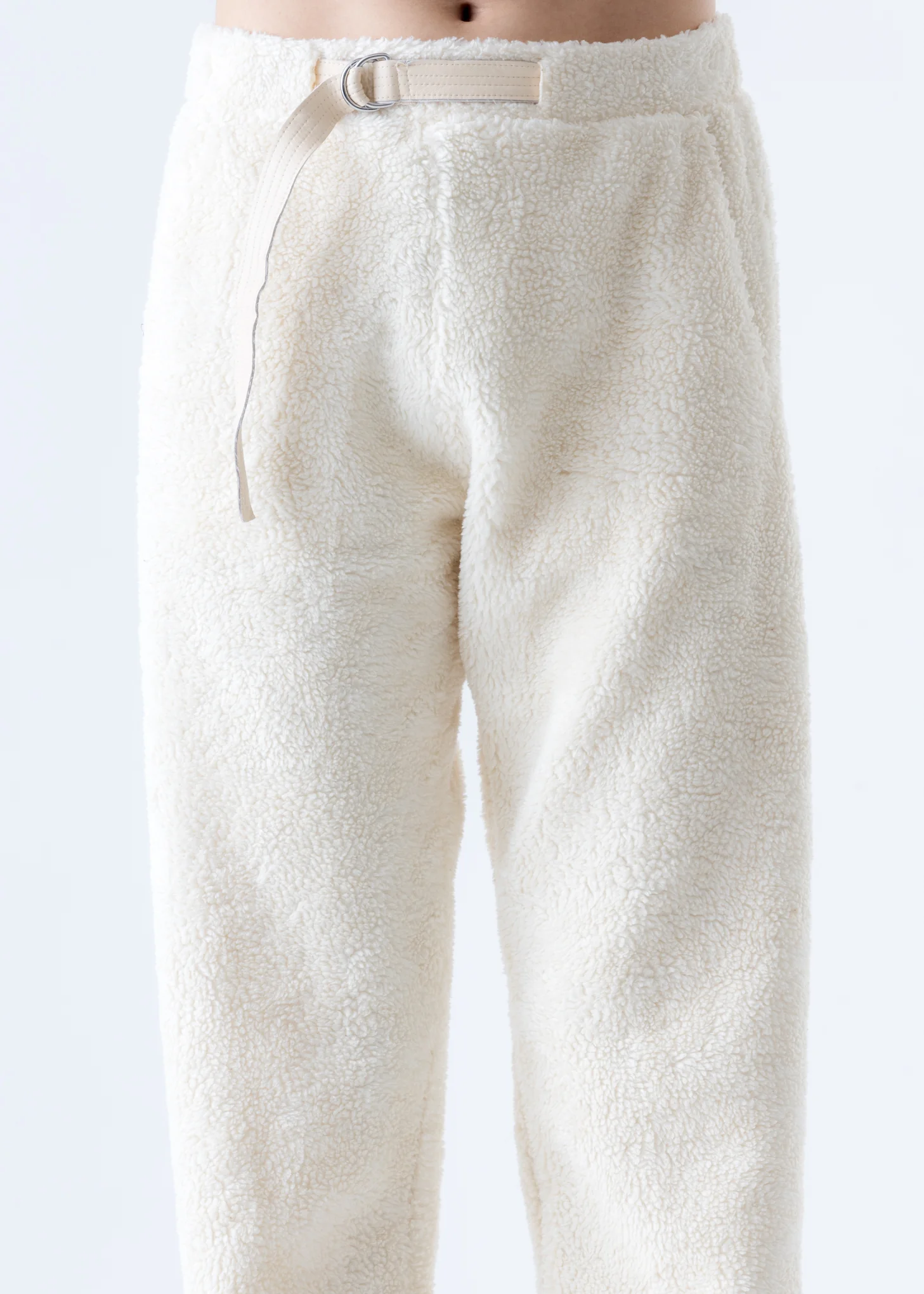 Beige Shaggy Fleece Sweatpants - Image 4