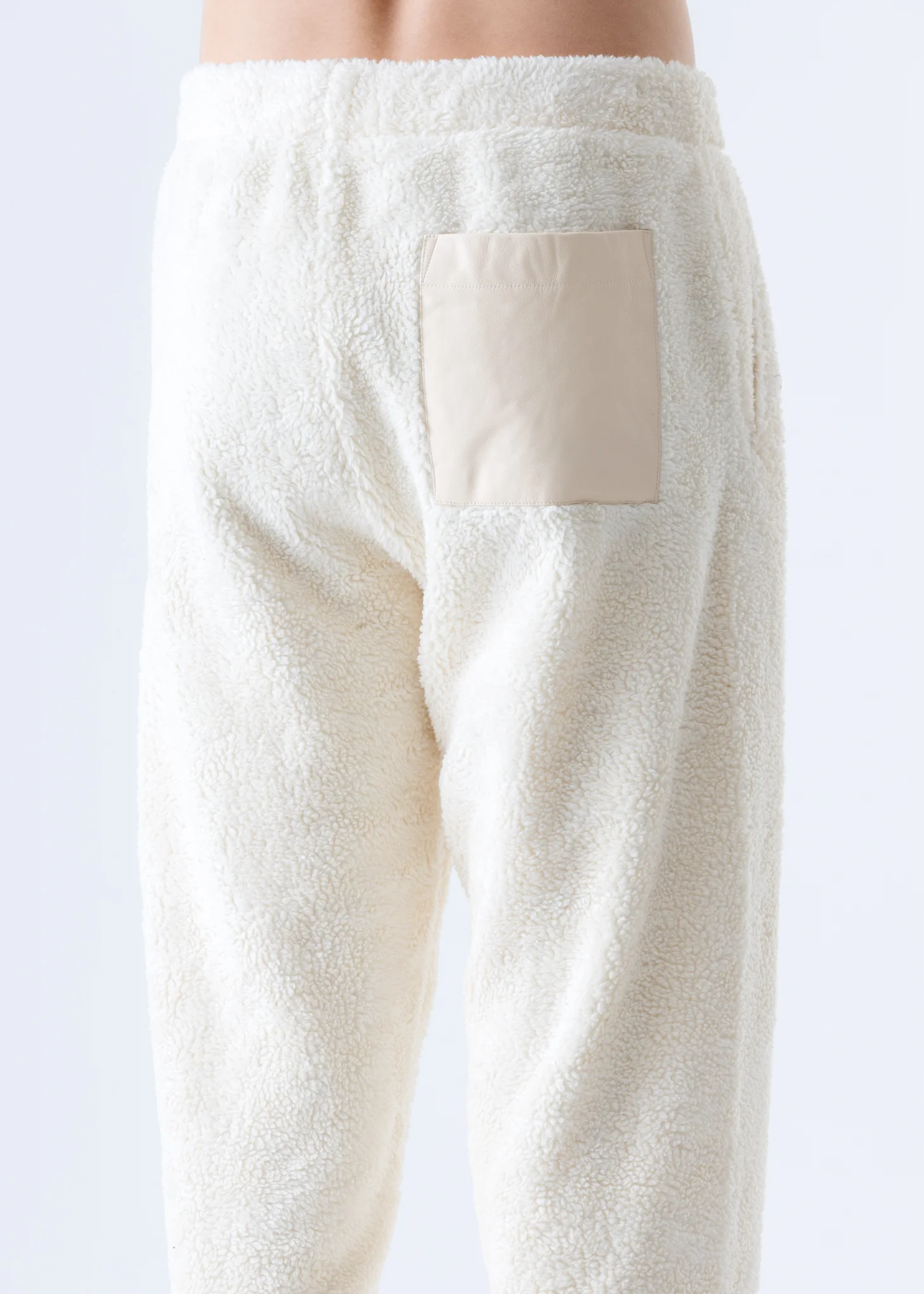 Beige Shaggy Fleece Sweatpants - Image 5
