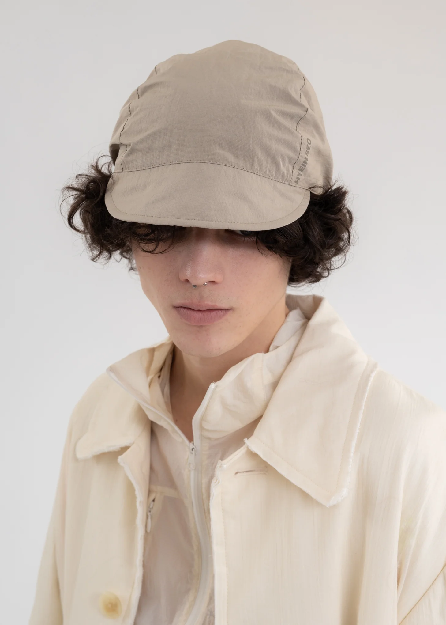 BEIGE SHIRRING CAP - Image 2