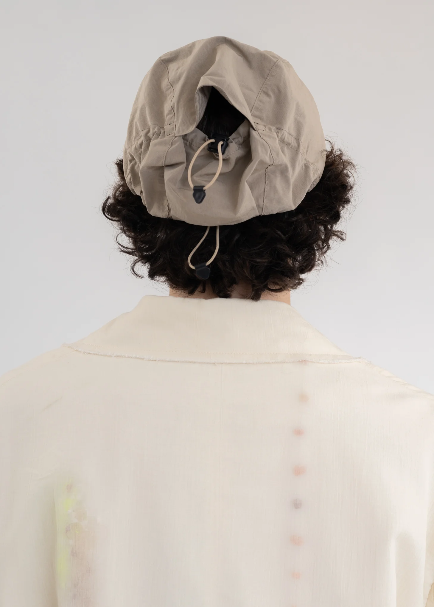 BEIGE SHIRRING CAP - Image 3