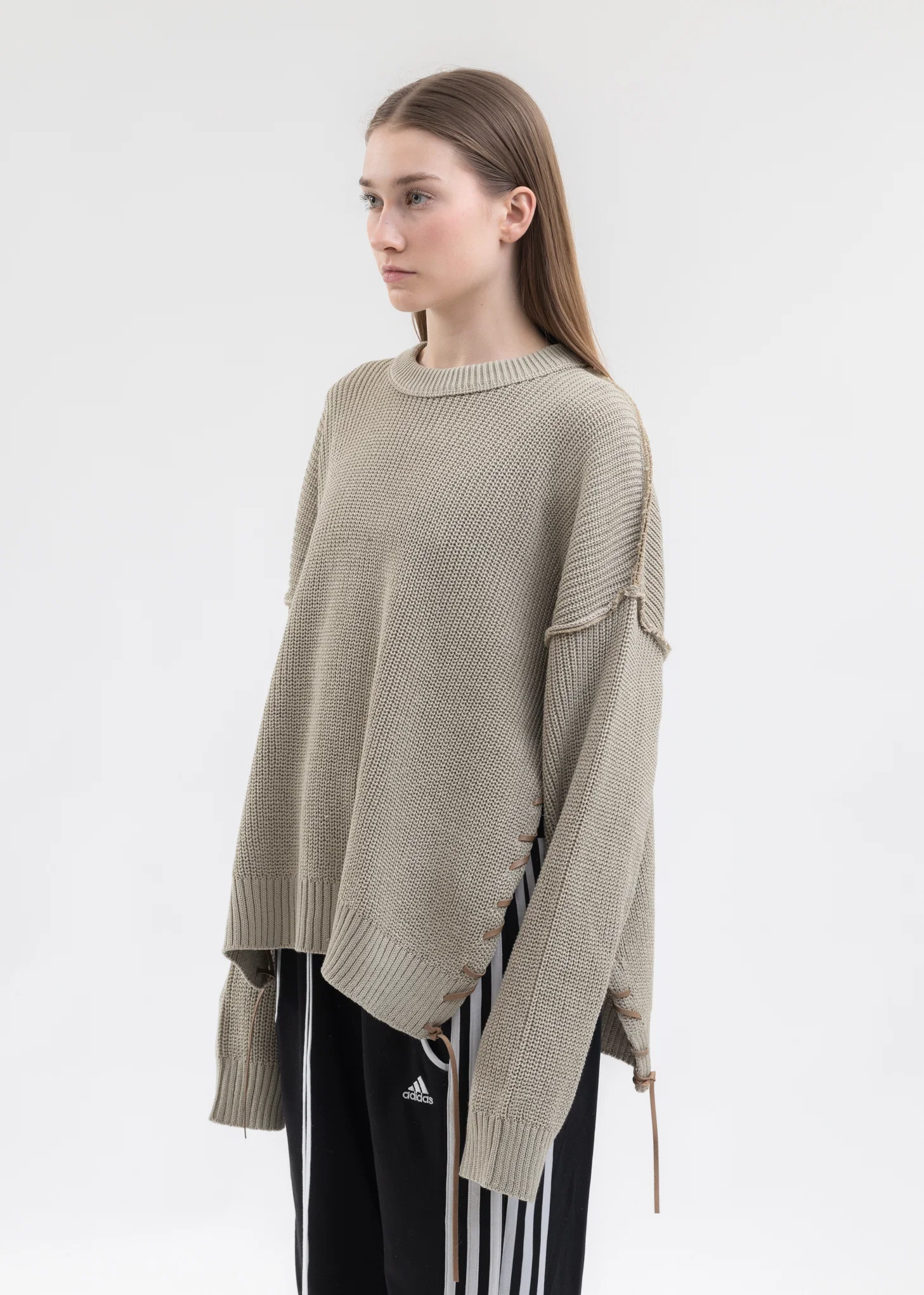 Beige SHORT LENGTH COTTON KNIT - Image 2