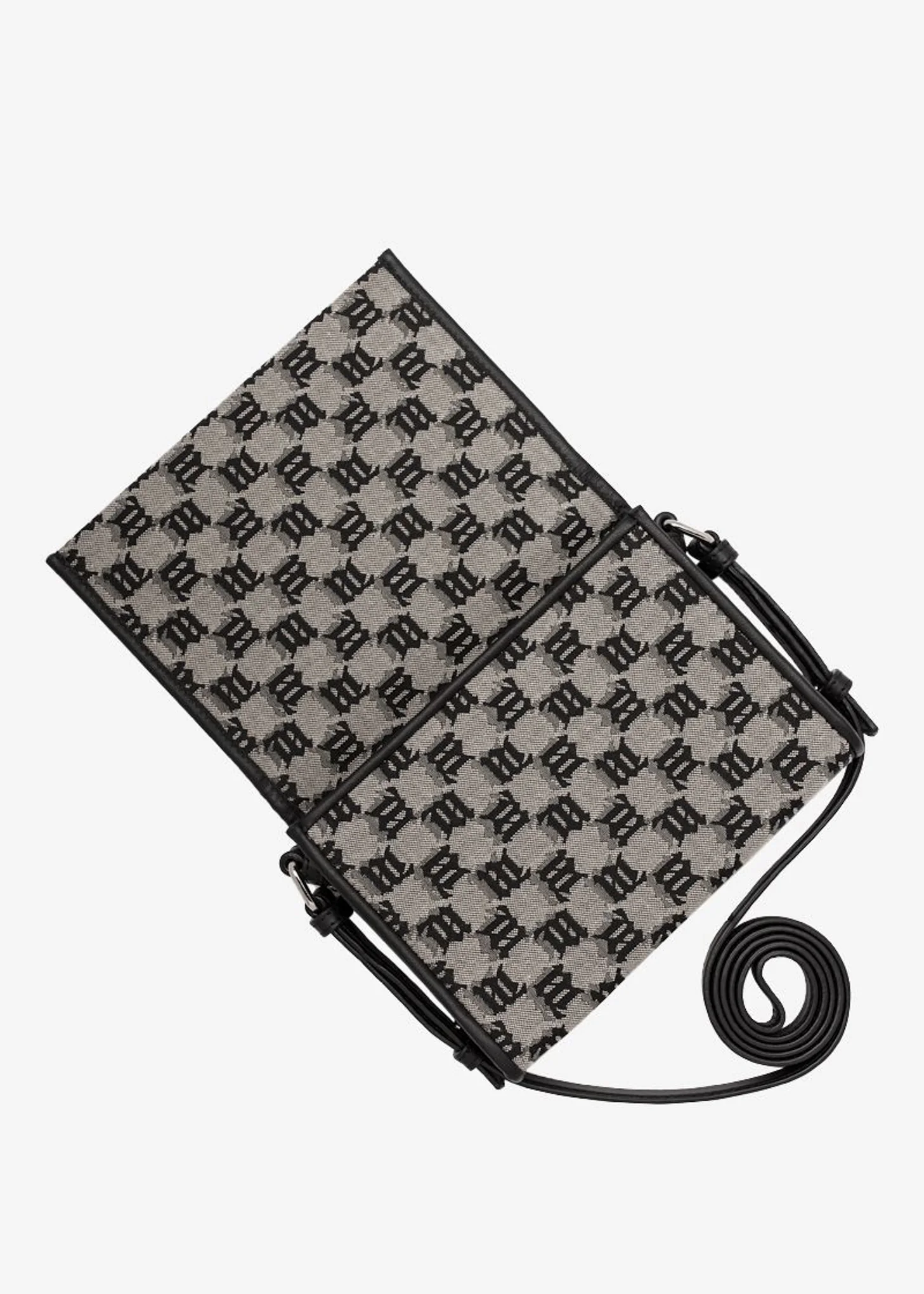 Beige Signature Monogram Jacquard Phone Pouch - Image 7