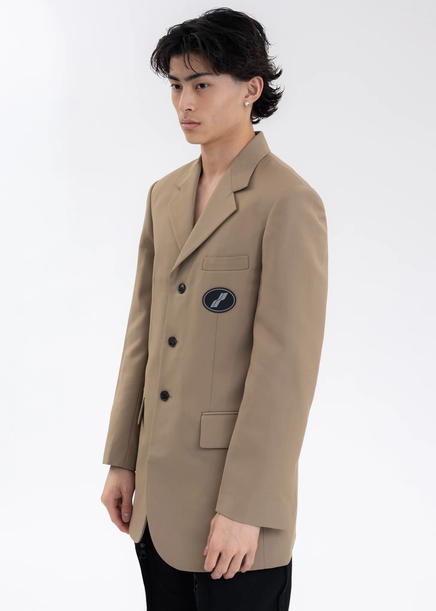 Beige Suit Logo Blazer - Image 2