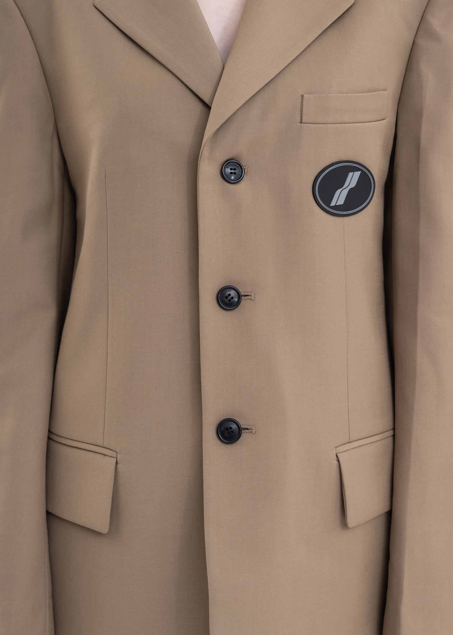 Beige Suit Logo Blazer - Image 4