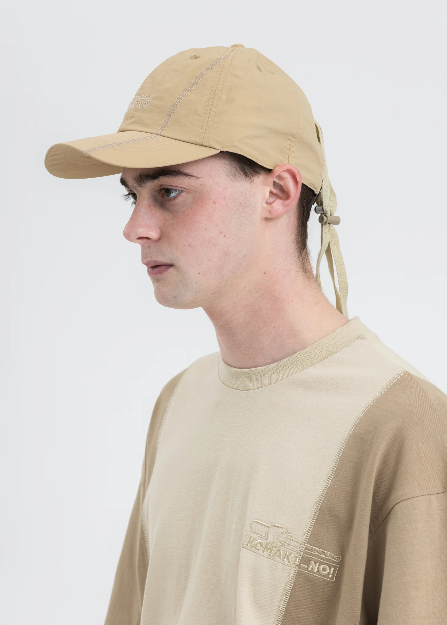 Beige Twist Drill Sliced Cap - Image 3