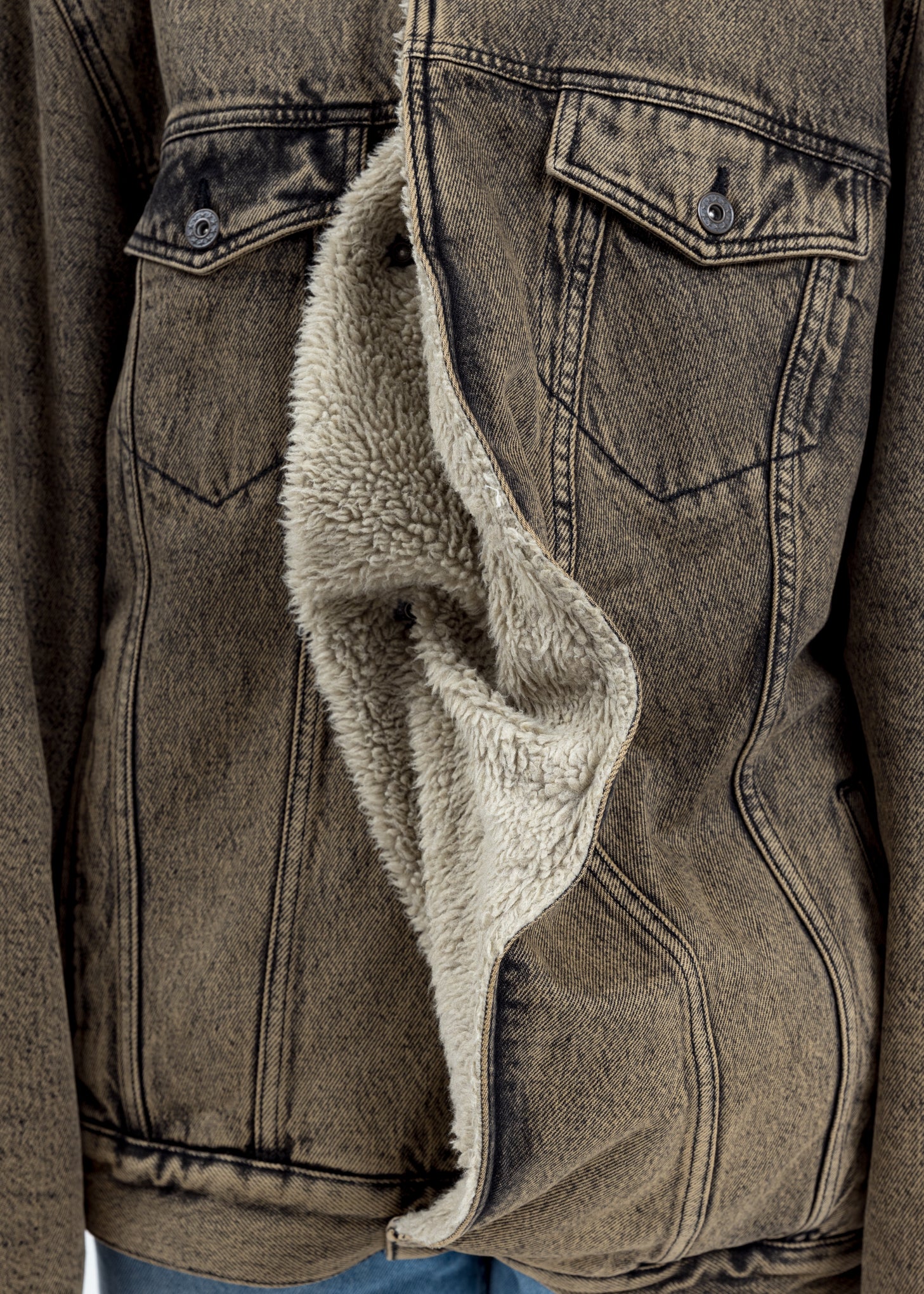 Beige Twisted Denim Jacket - Image 4