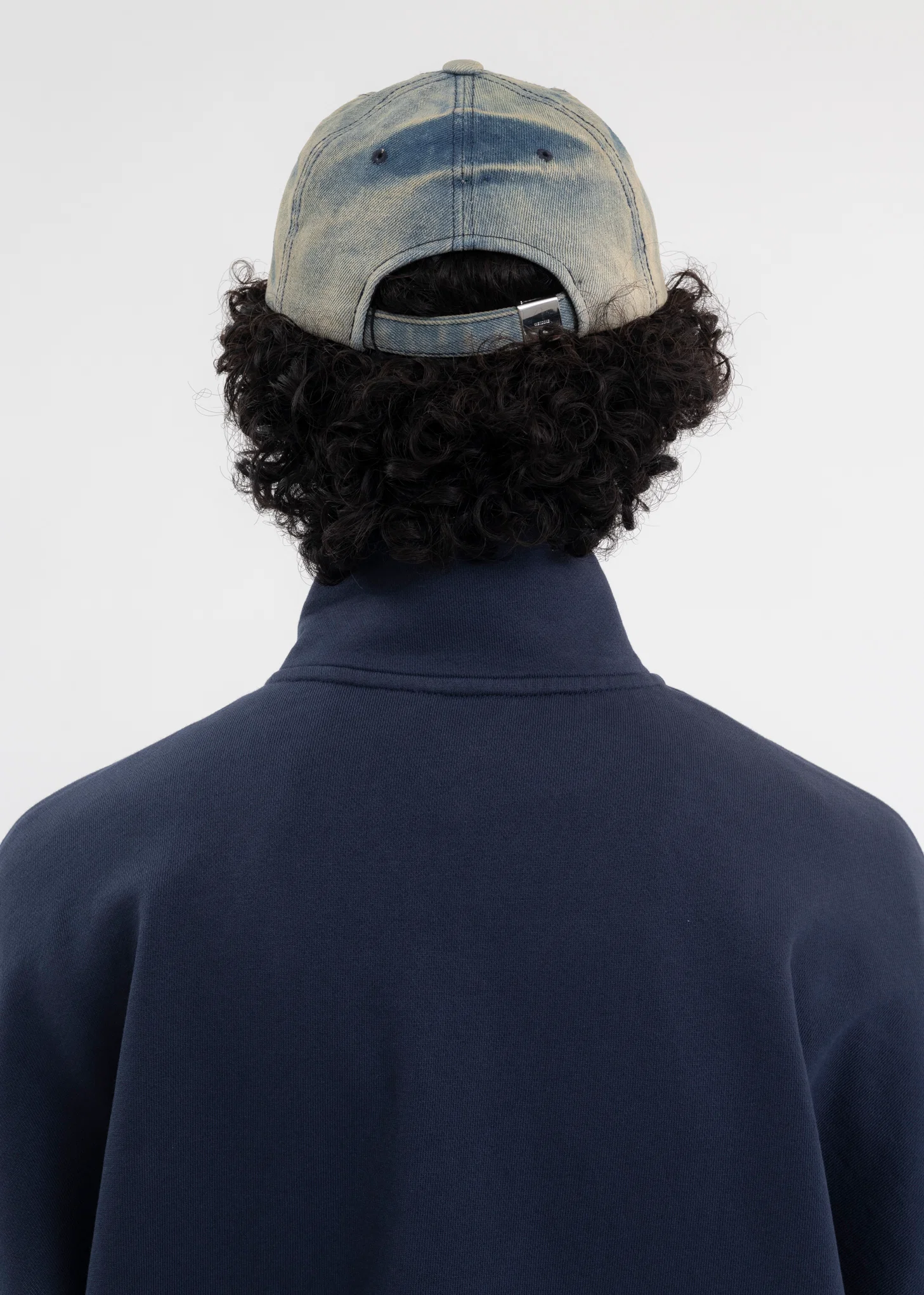 BEIGE WASHED DENIM CAP - Image 3