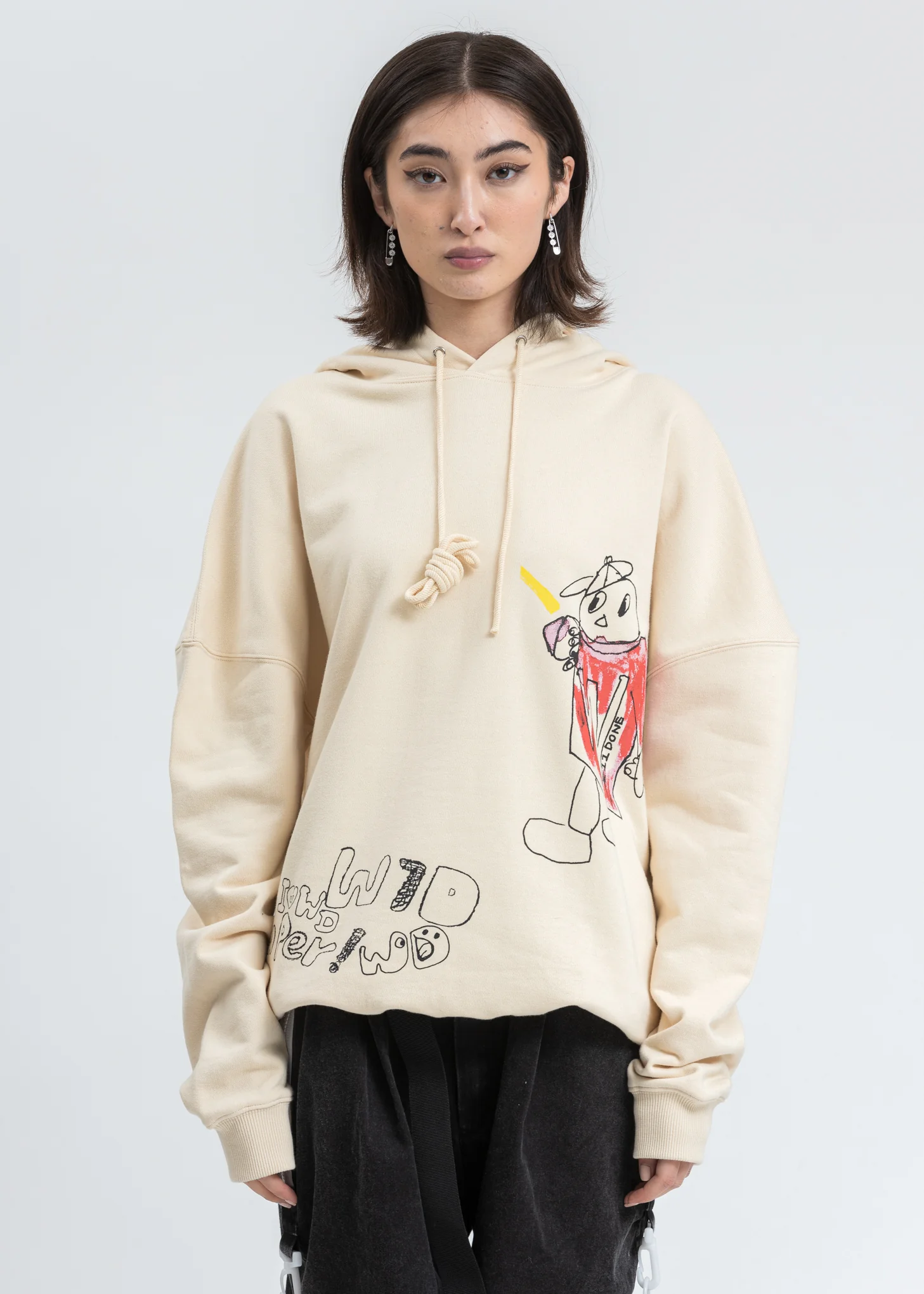 Beige WD Graffiti Version 2 Hoodie