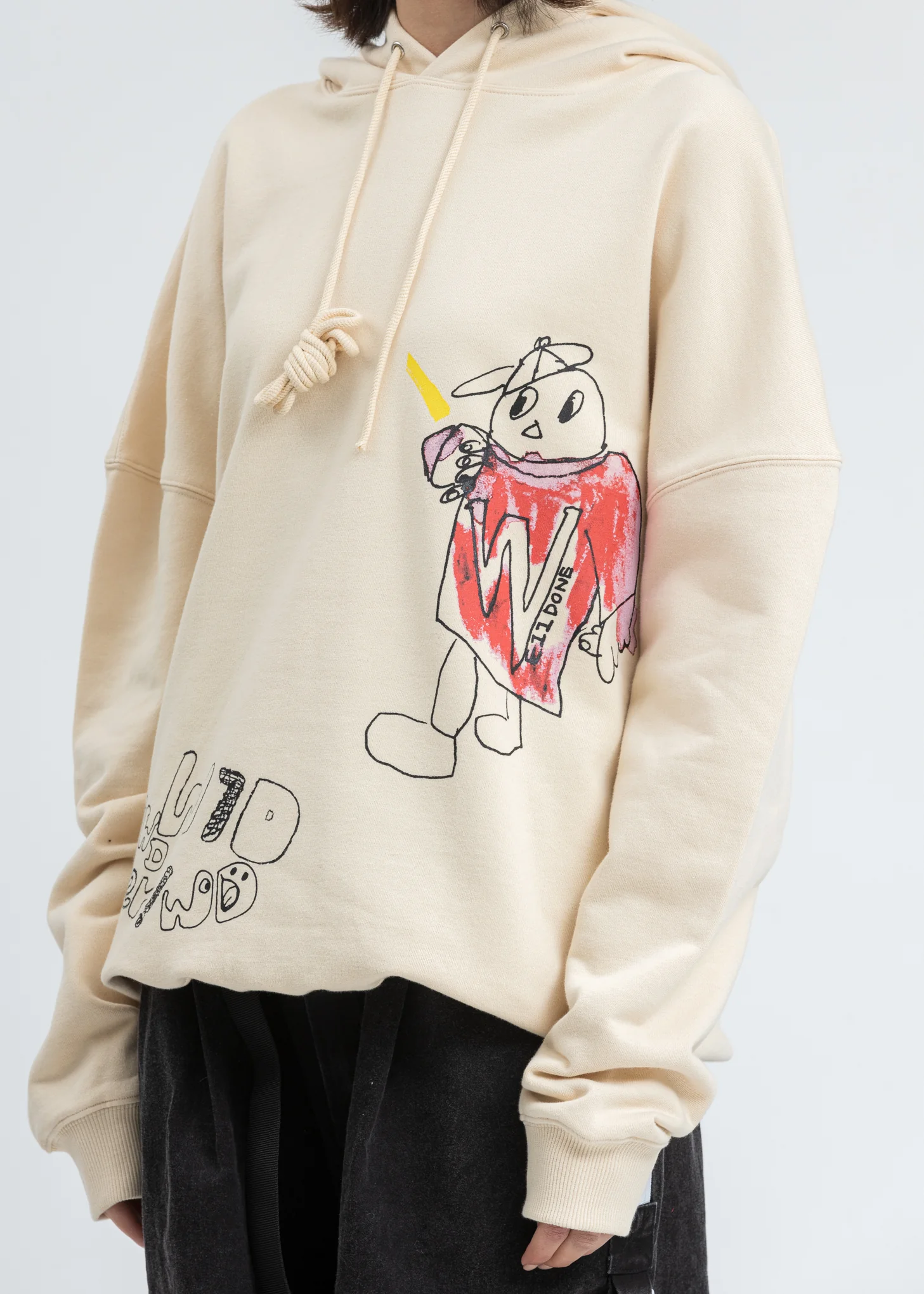 Beige WD Graffiti Version 2 Hoodie - Image 2