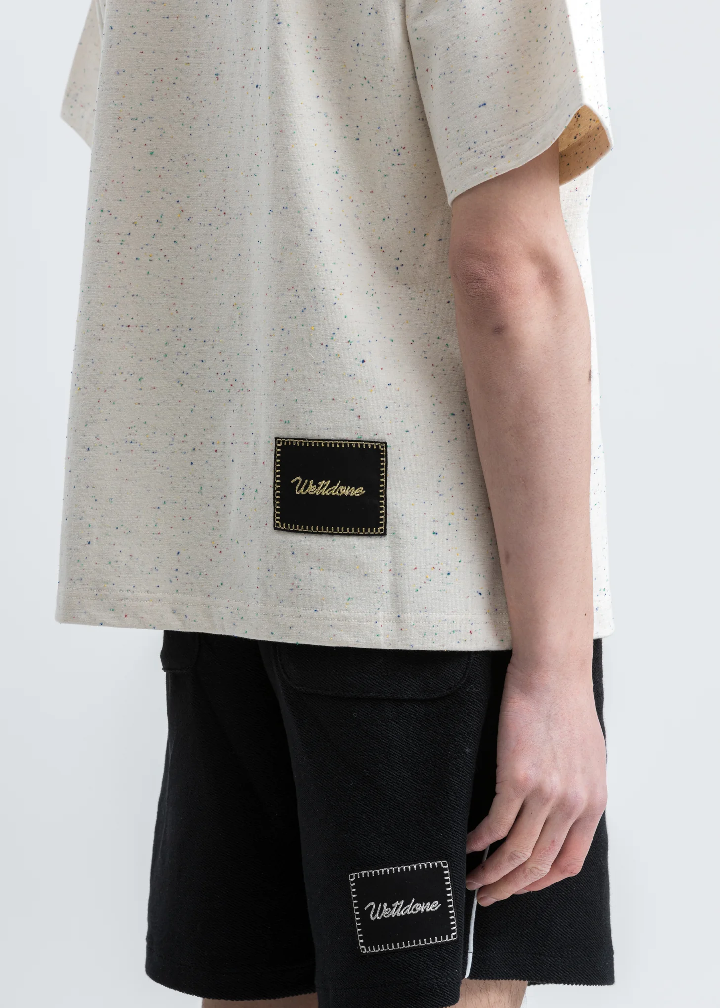 Beige We11done Character Print T-Shirt - Image 2