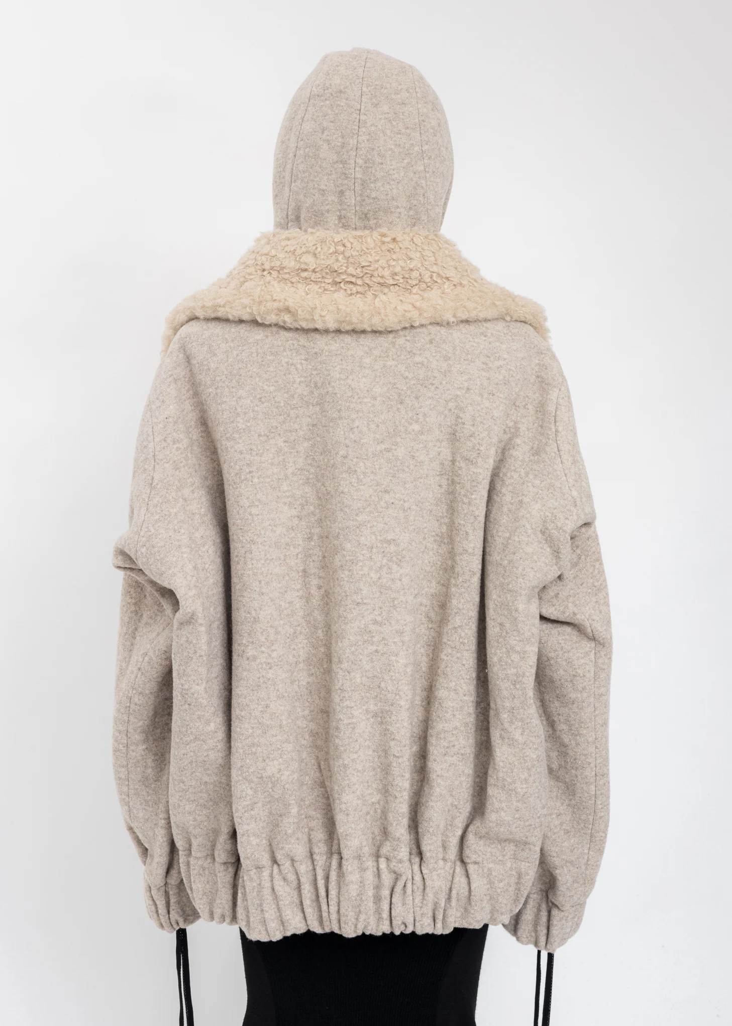 Beige Wool Oversized Jumper - Image 4