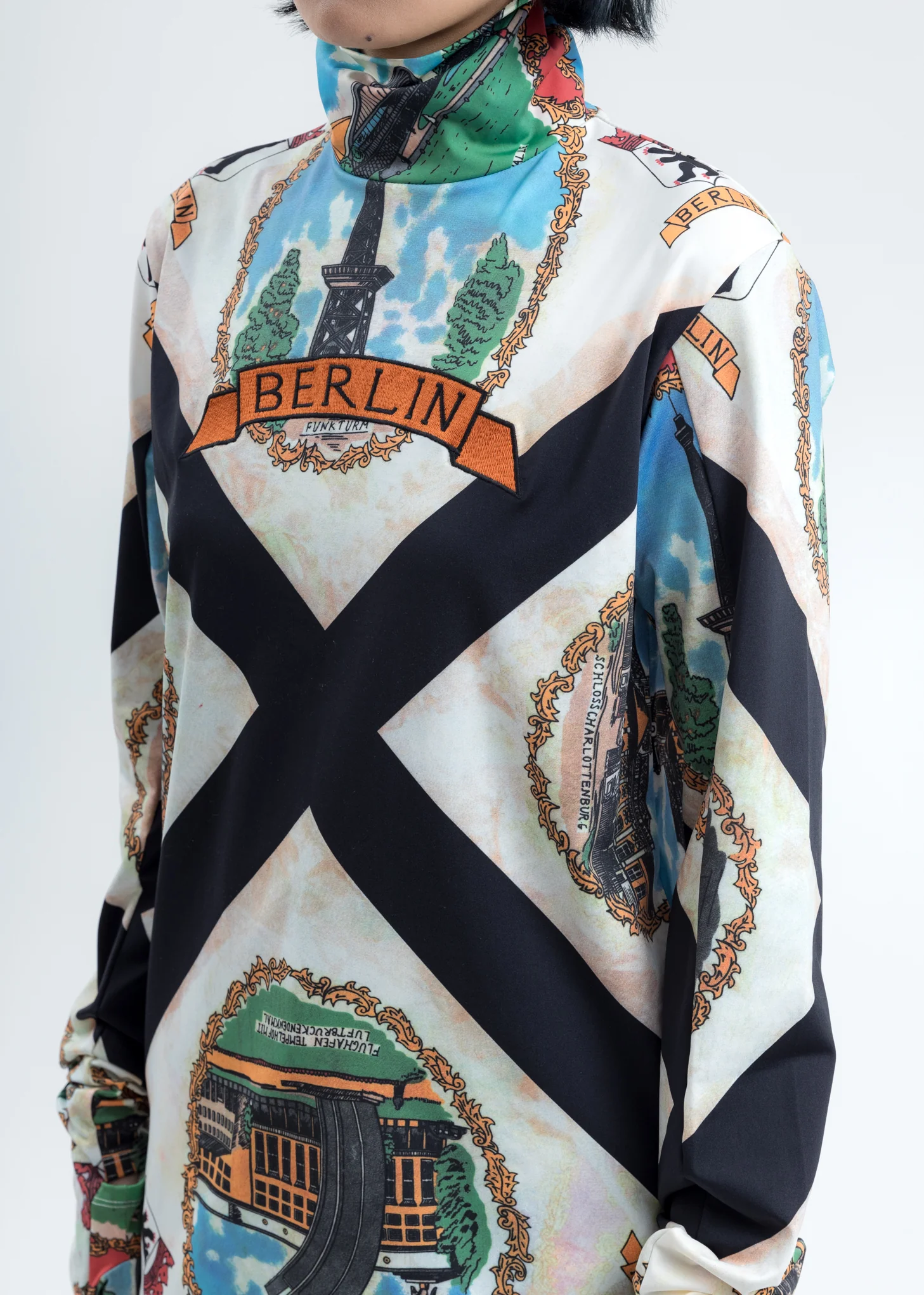 Berlin Scarf Printed Long Sleeve Shirt - Image 2