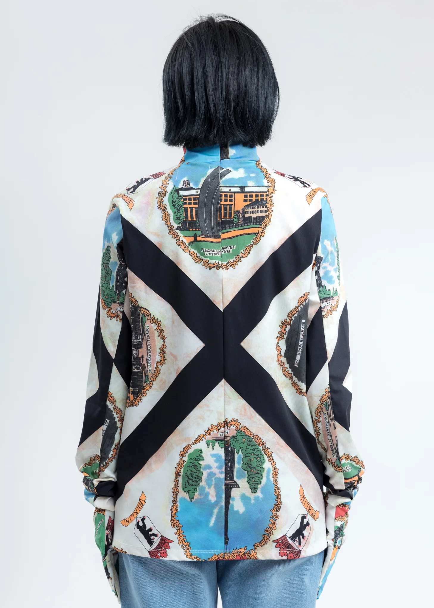 Berlin Scarf Printed Long Sleeve Shirt - Image 5