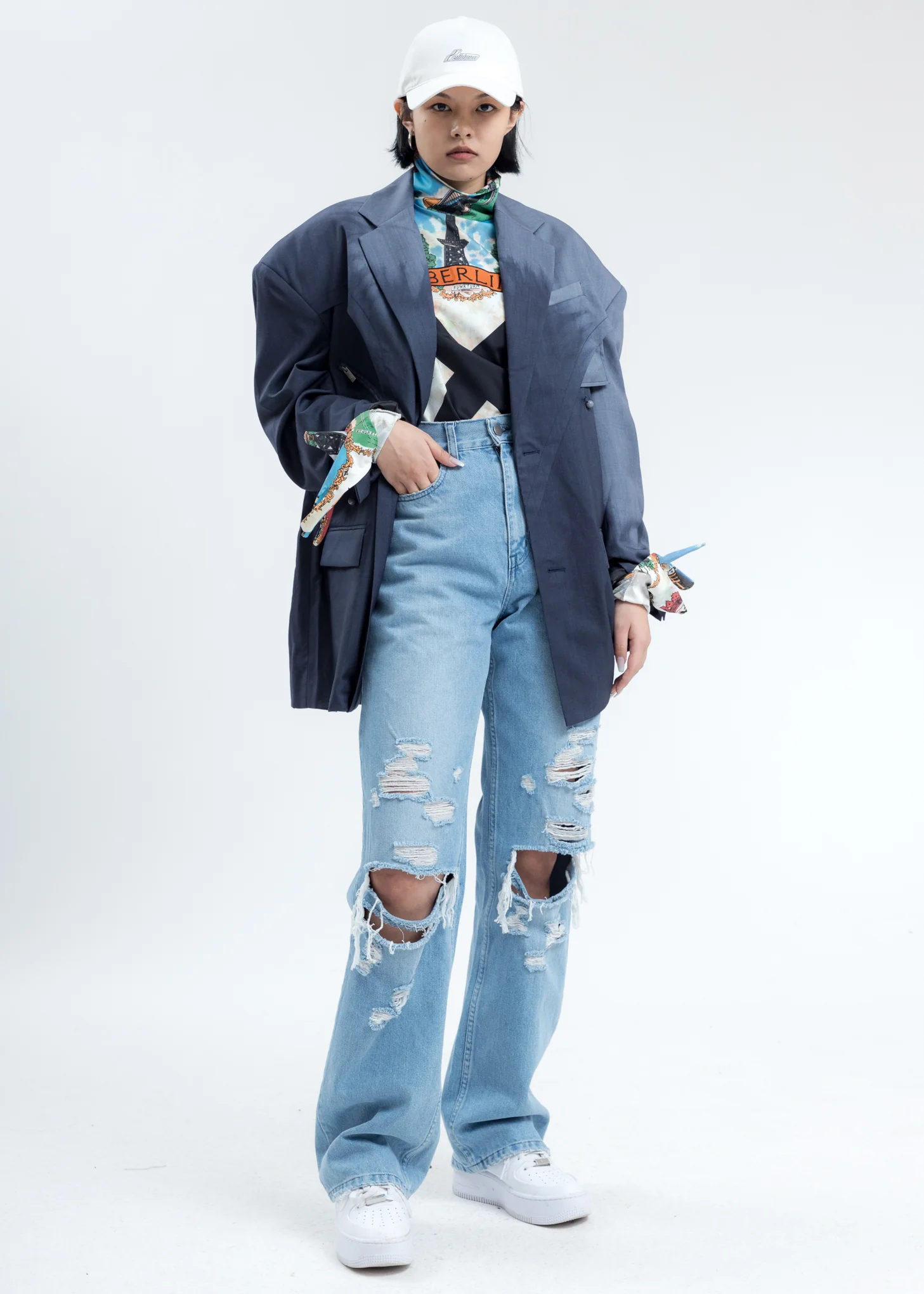 Berlin Scarf Printed Long Sleeve Shirt - Image 6