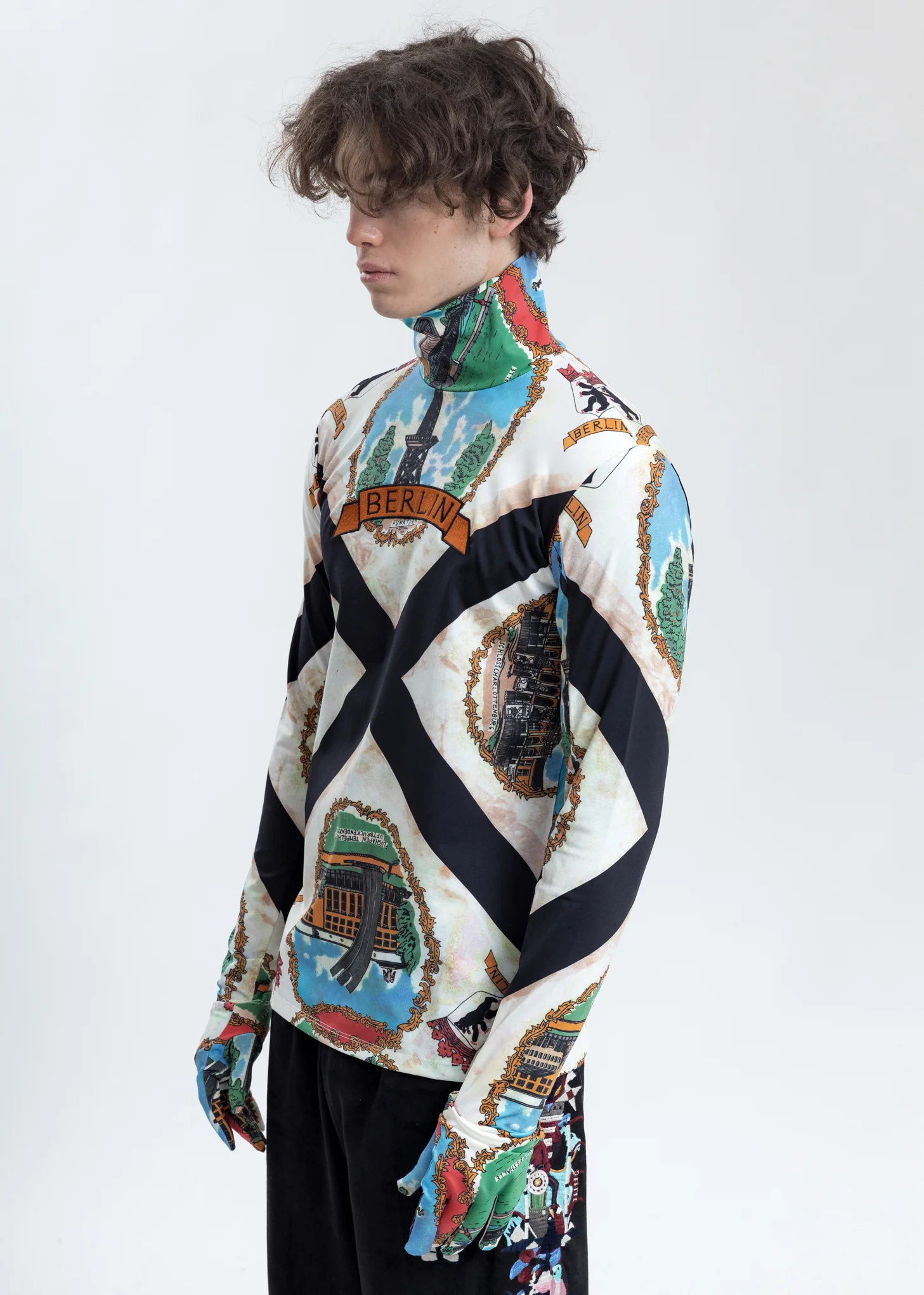 Berlin Scarf Printed Long Sleeve Shirt - Image 3