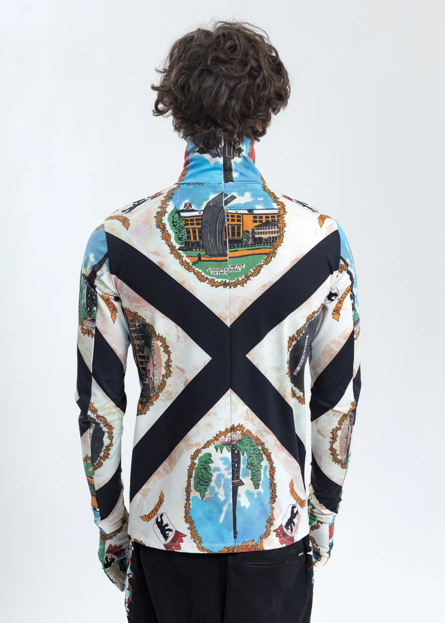 Berlin Scarf Printed Long Sleeve Shirt - Image 4