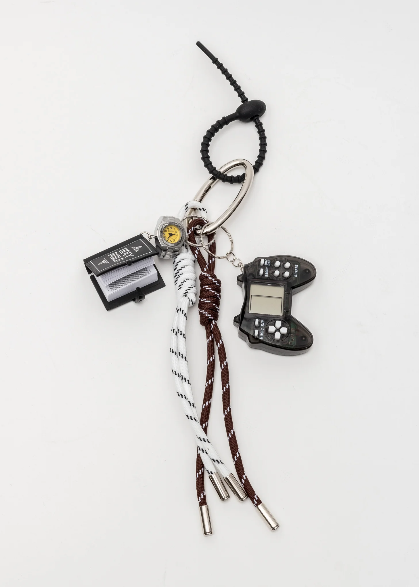 Black 017 Boarding Pass Keyring With Gameboy And Bible - Image 2