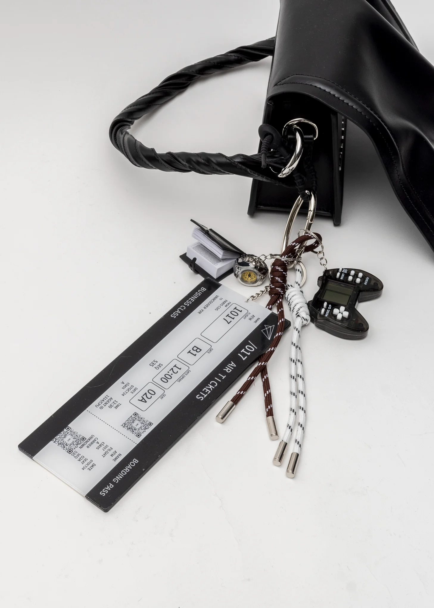 Black 017 Boarding Pass Keyring With Gameboy And Bible - Image 5