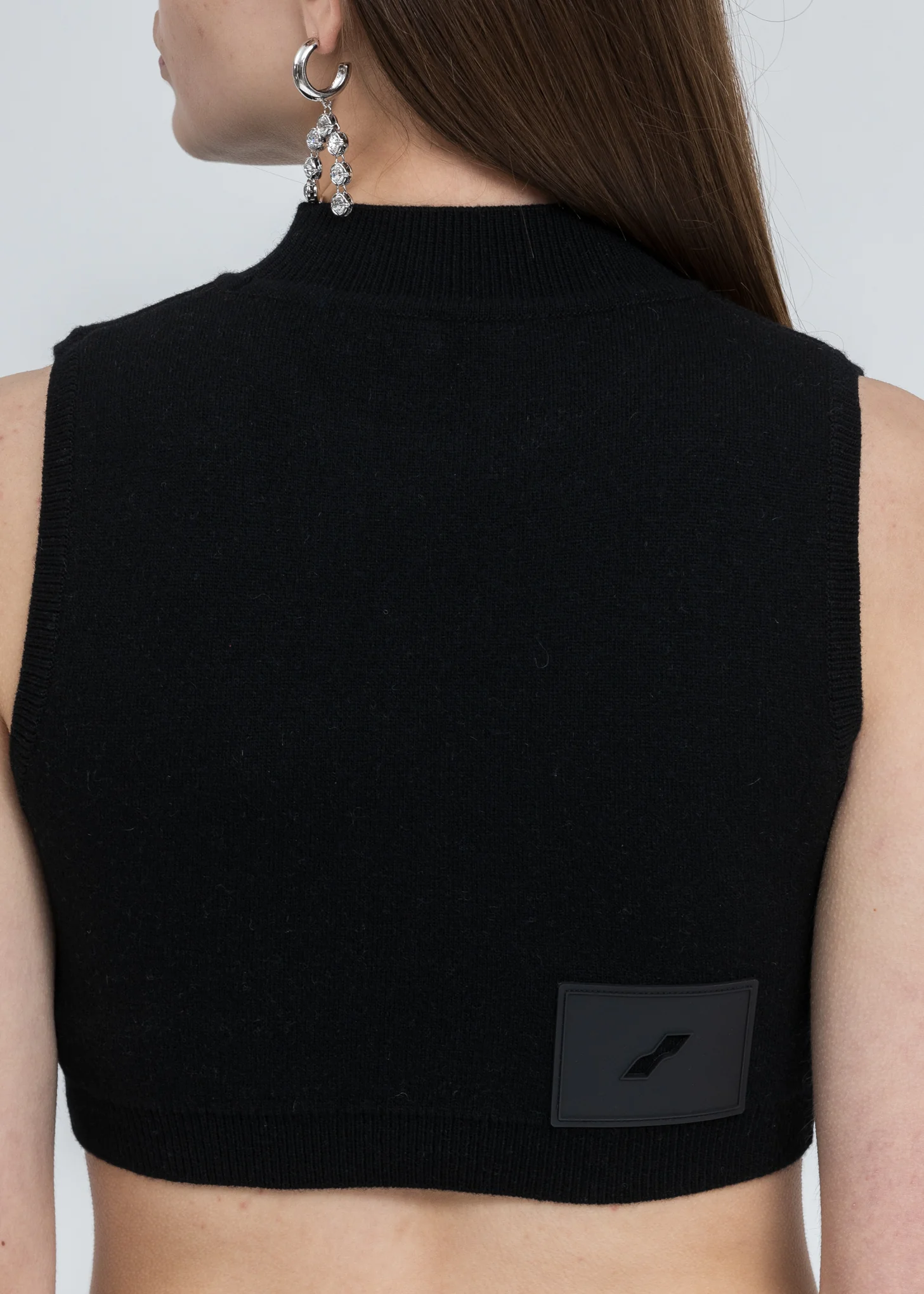 Black 11 Jacquard Crop Knit Top - Image 5