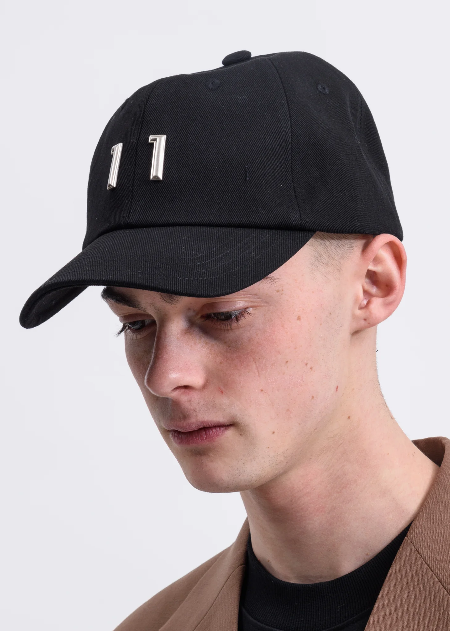 Black 11 Studded Cap