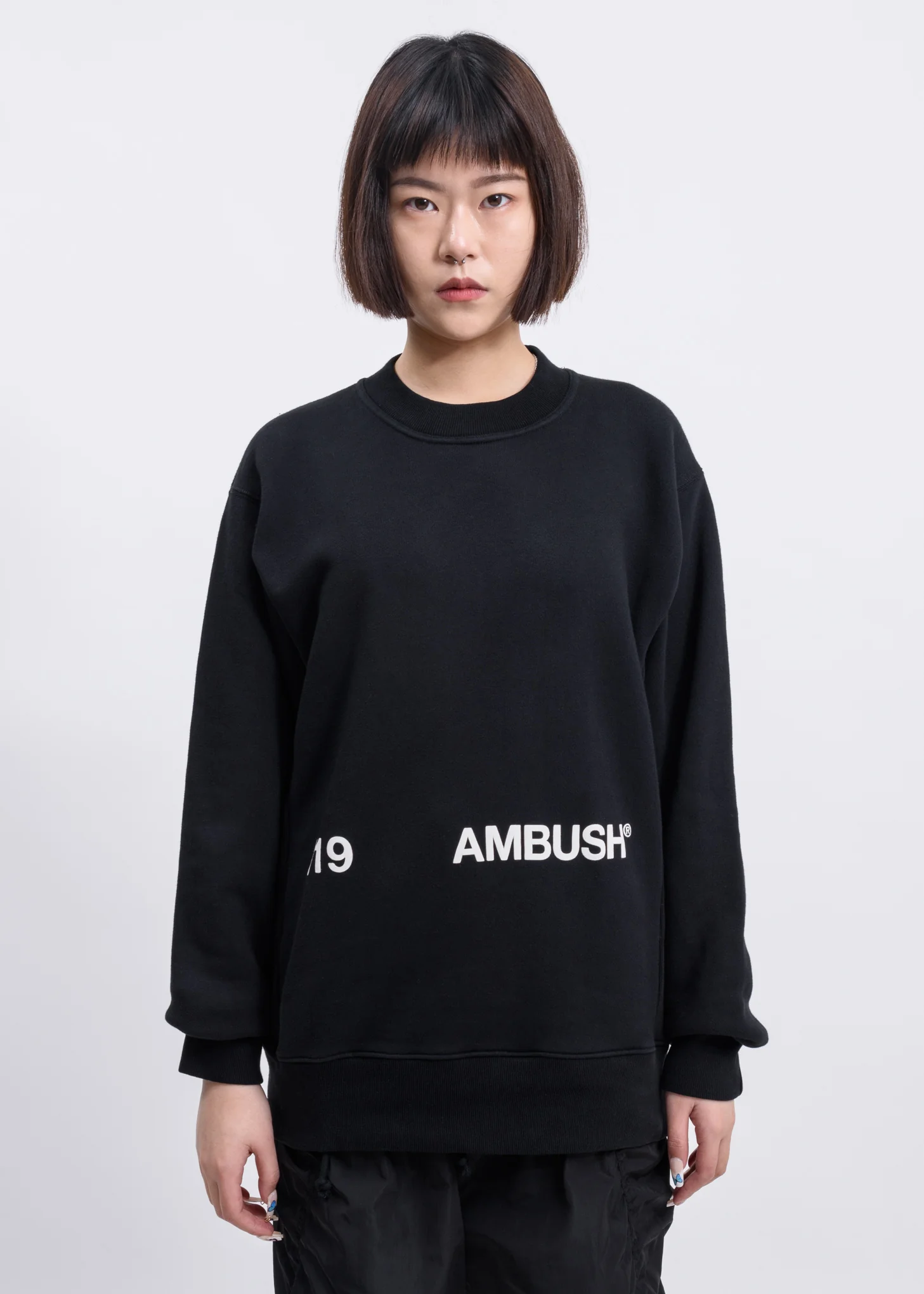 Black '19 AMBUSH  Logo Crewneck