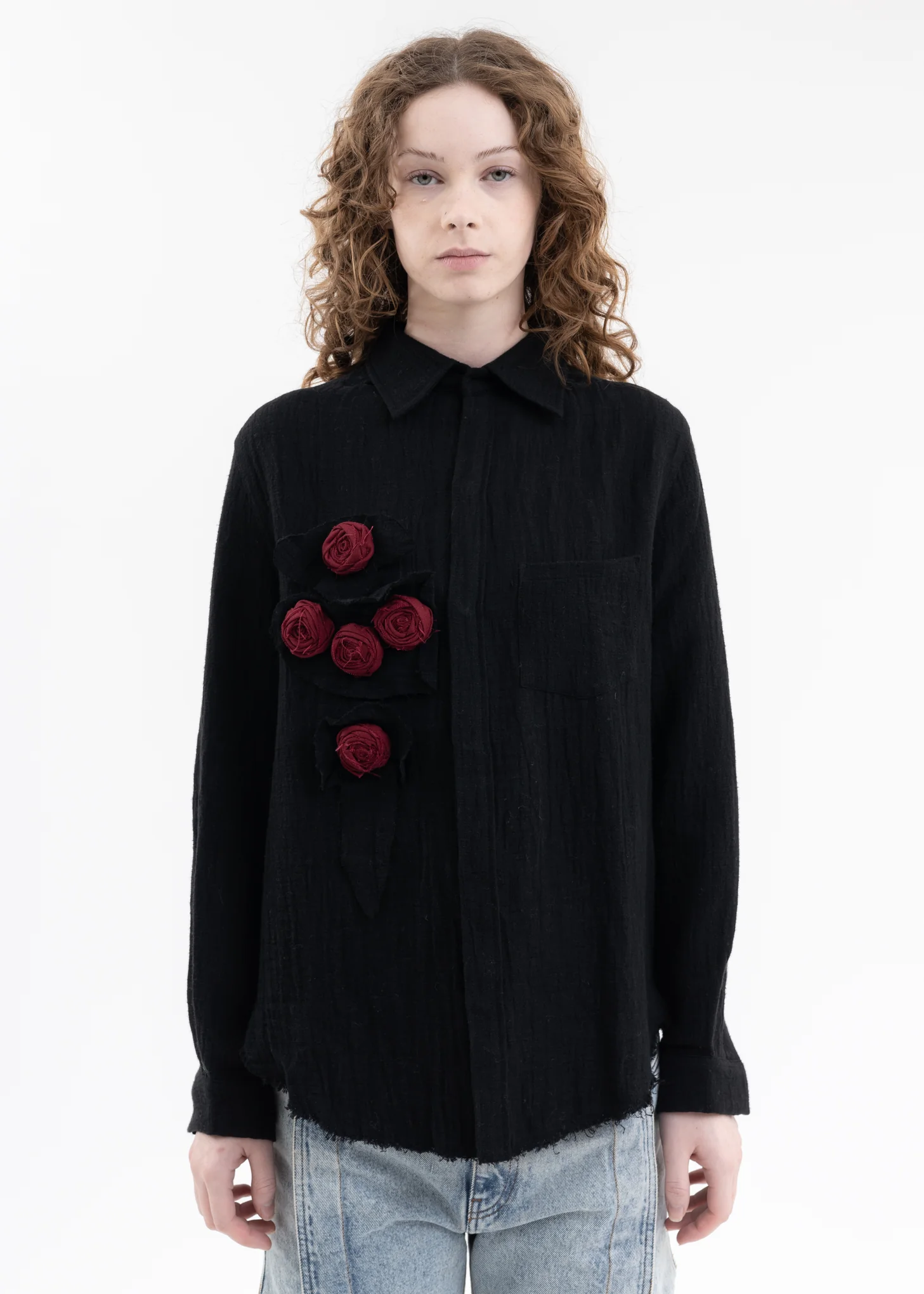 Black 1LSOMMO ROSE SHIRT