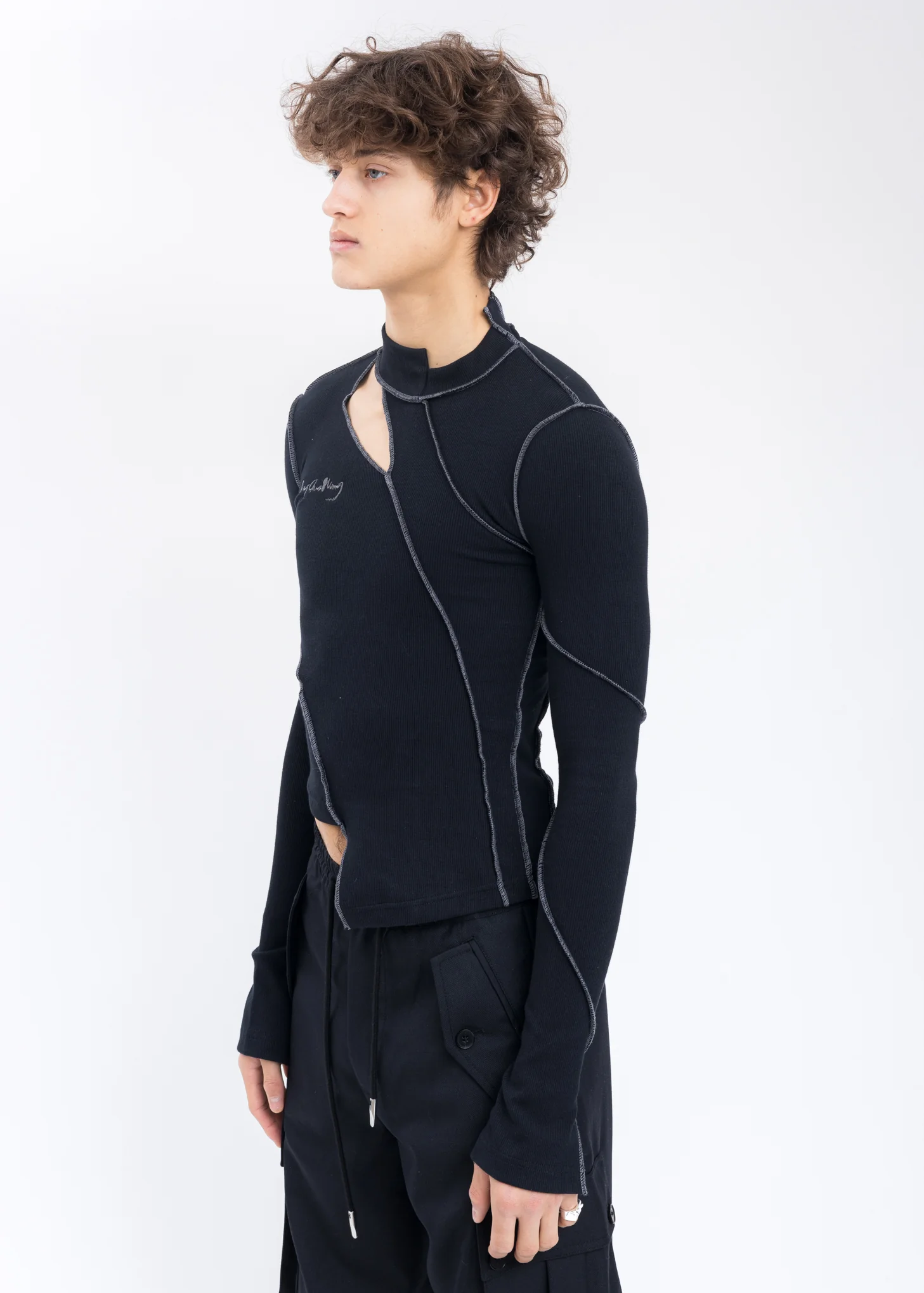 Black Jersey Top - Image 3