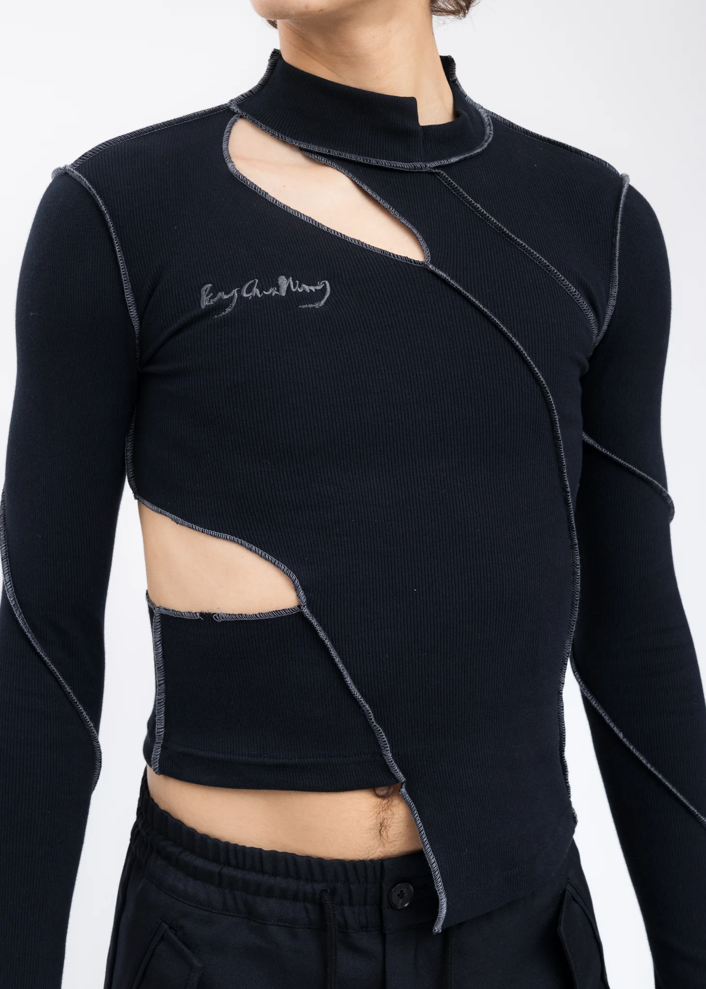 Black Jersey Top - Image 4