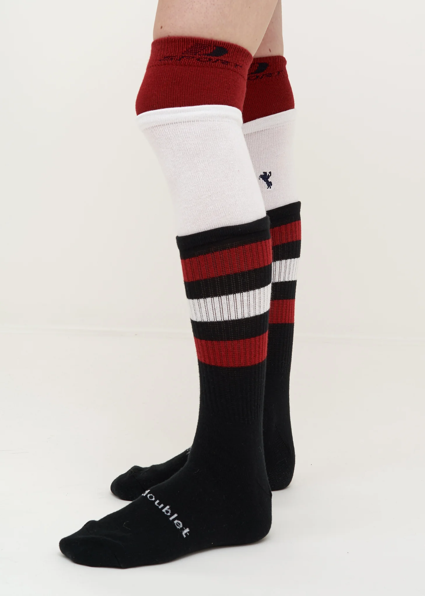 Black 3 Layered Border Socks - Image 3