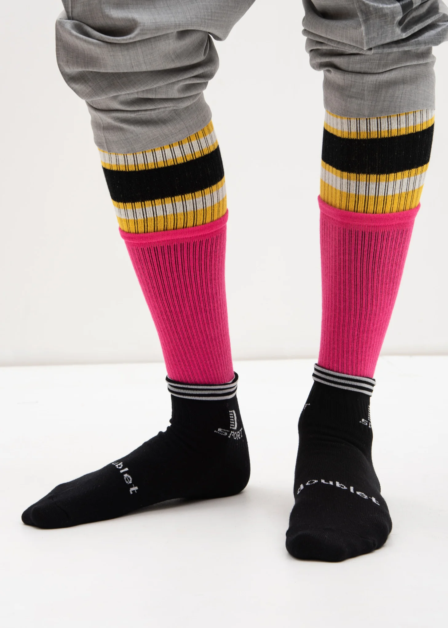 Black 3 Layered Sports Socks