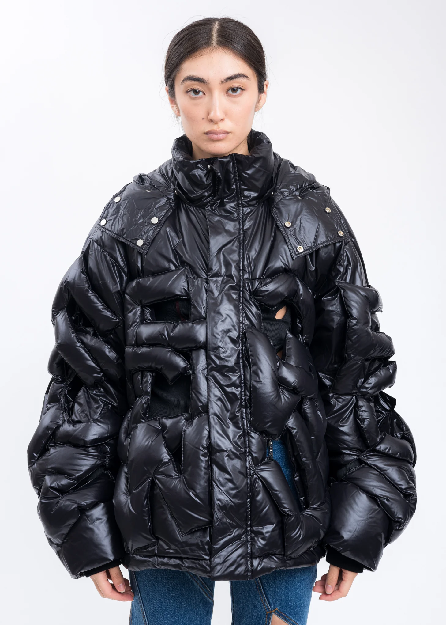 Black 3D FCW Letter Down Jacket