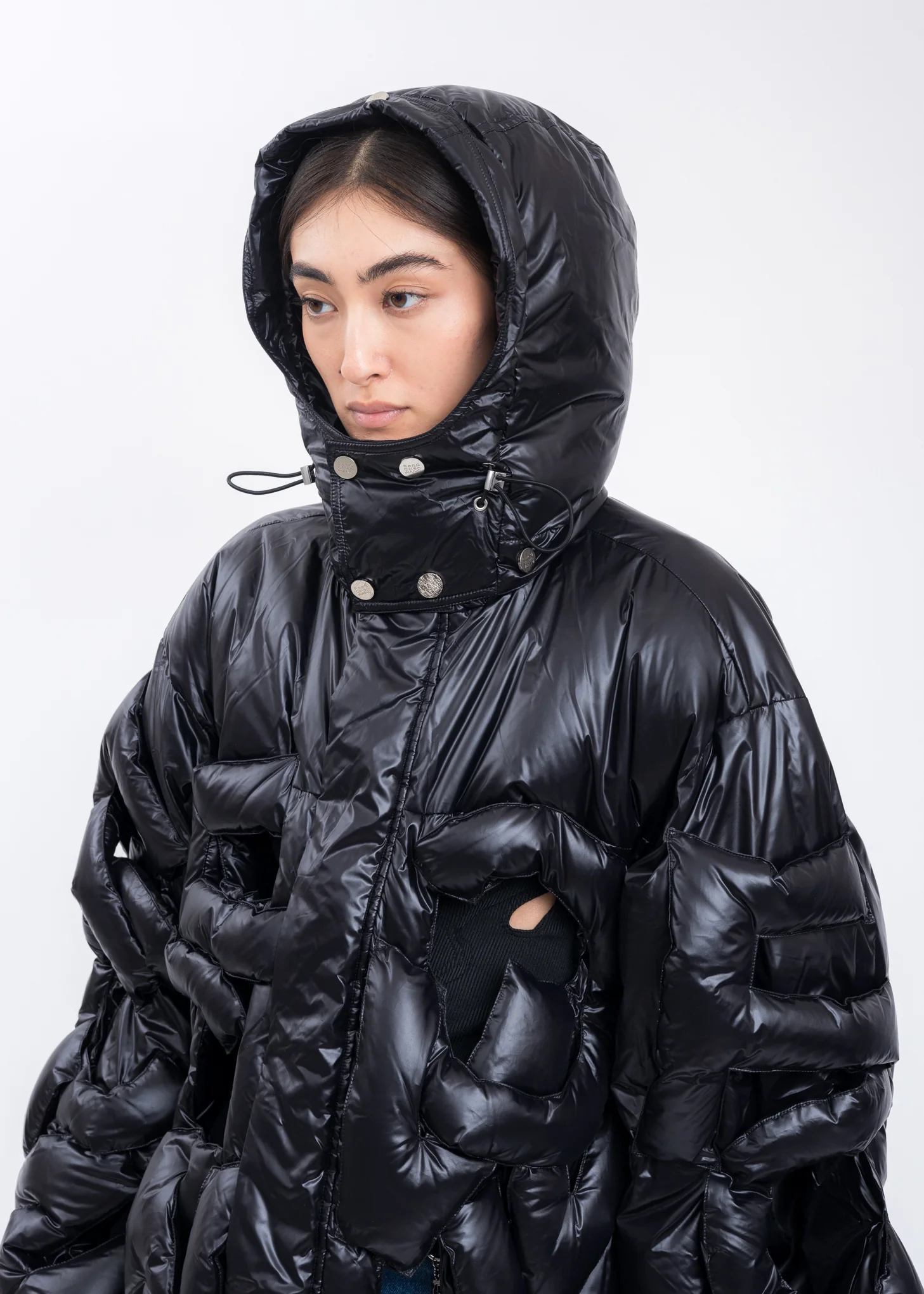 Black 3D FCW Letter Down Jacket - Image 2