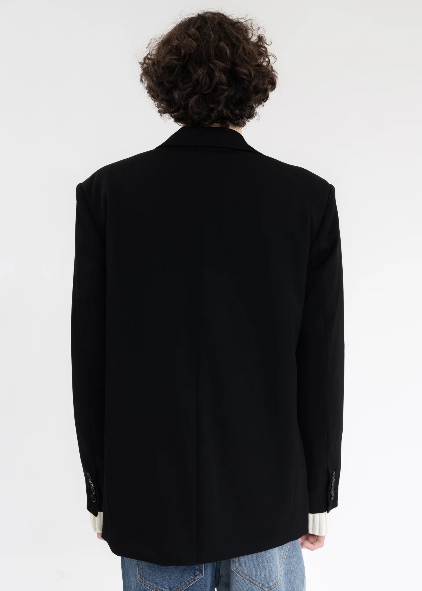 Black 3D STRUCTURE BLAZER - Image 3
