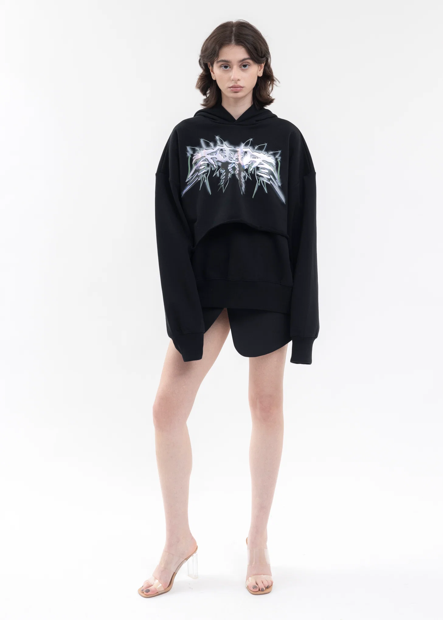 BLACK 3D WESTERN PRINT HOODIE - Image 5