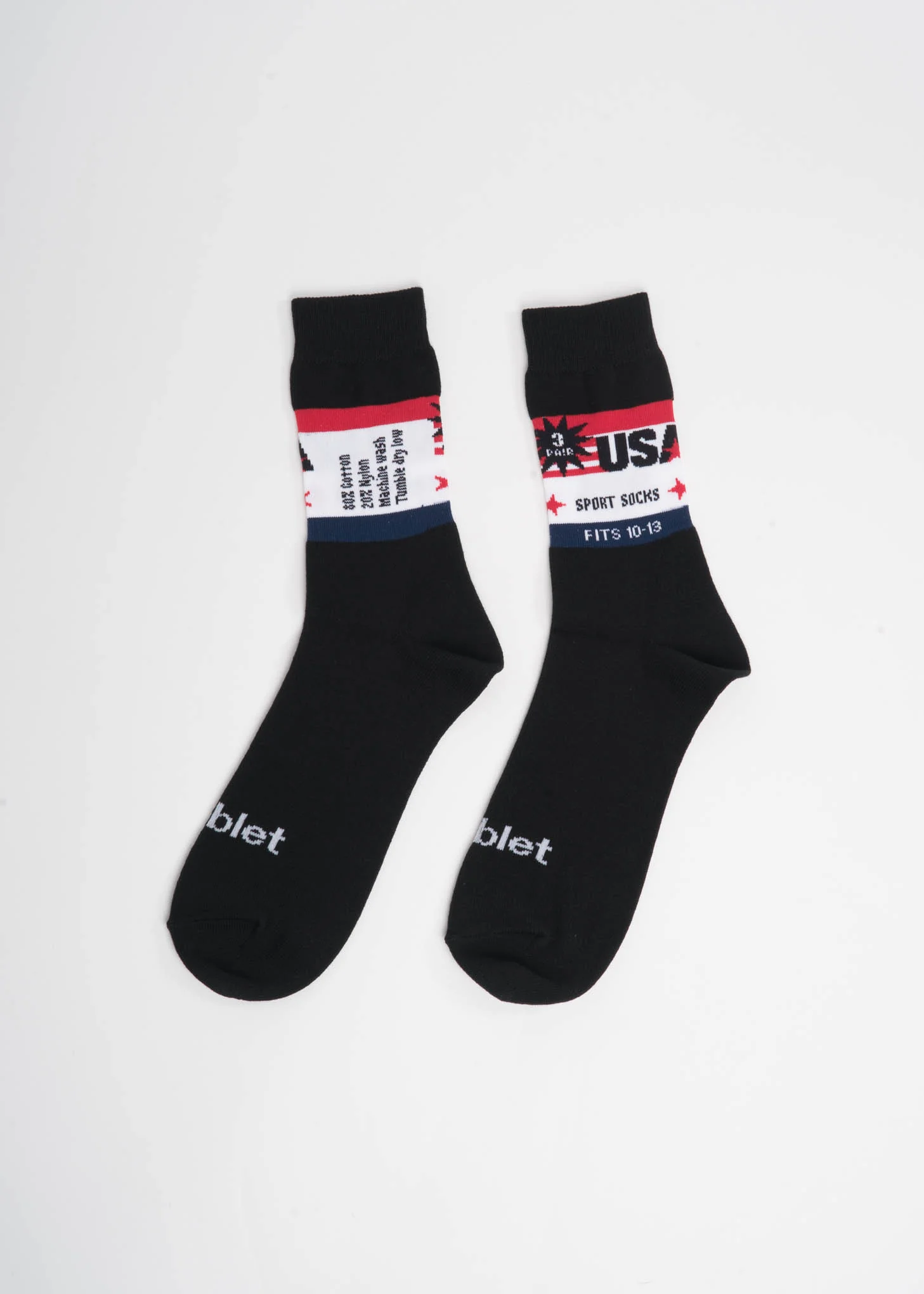 Black 3Pac Jacquard Socks